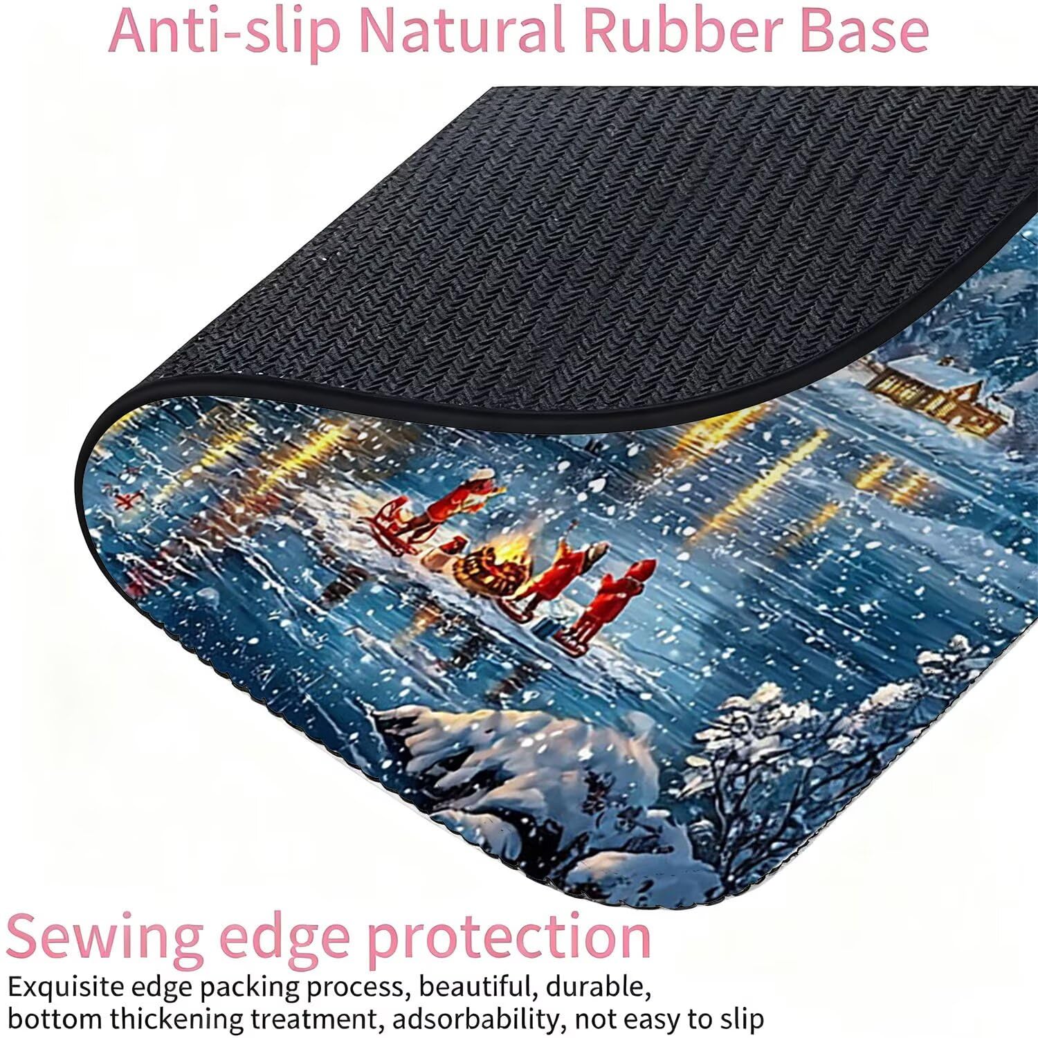 Alfombrilla Ratón XXL – Alfombrilla Escritorio, Cabaña De Muñecos De Nieve Mouse Pad Mejora la Velocidad y Precisión, Antideslizante Mousepad, Resistente Protector Mesa Escritorio 1500x800x3mm j0xk-99