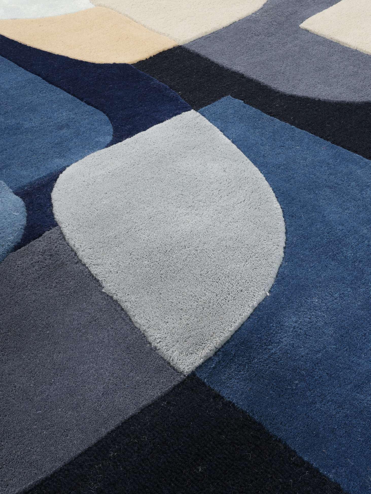 RugVista Block Tapis, 160 x 230 cm, Bleu