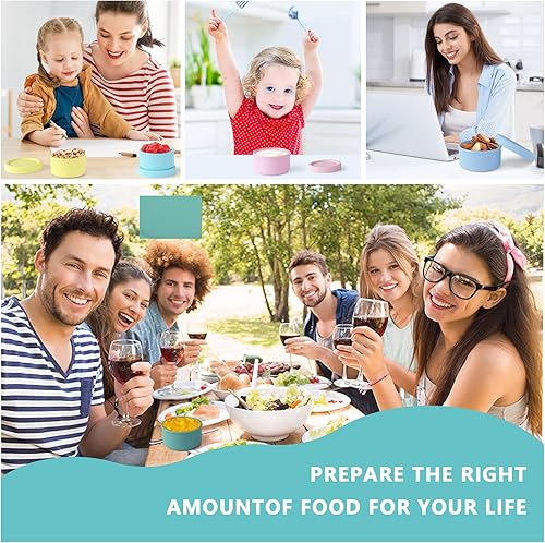 Miniatura 2 de Finorder Paquete de 4 recipientes de silicona de 5 onzas para alimentos, recipientes de almacenamiento de aperitivos para bebés con tapas