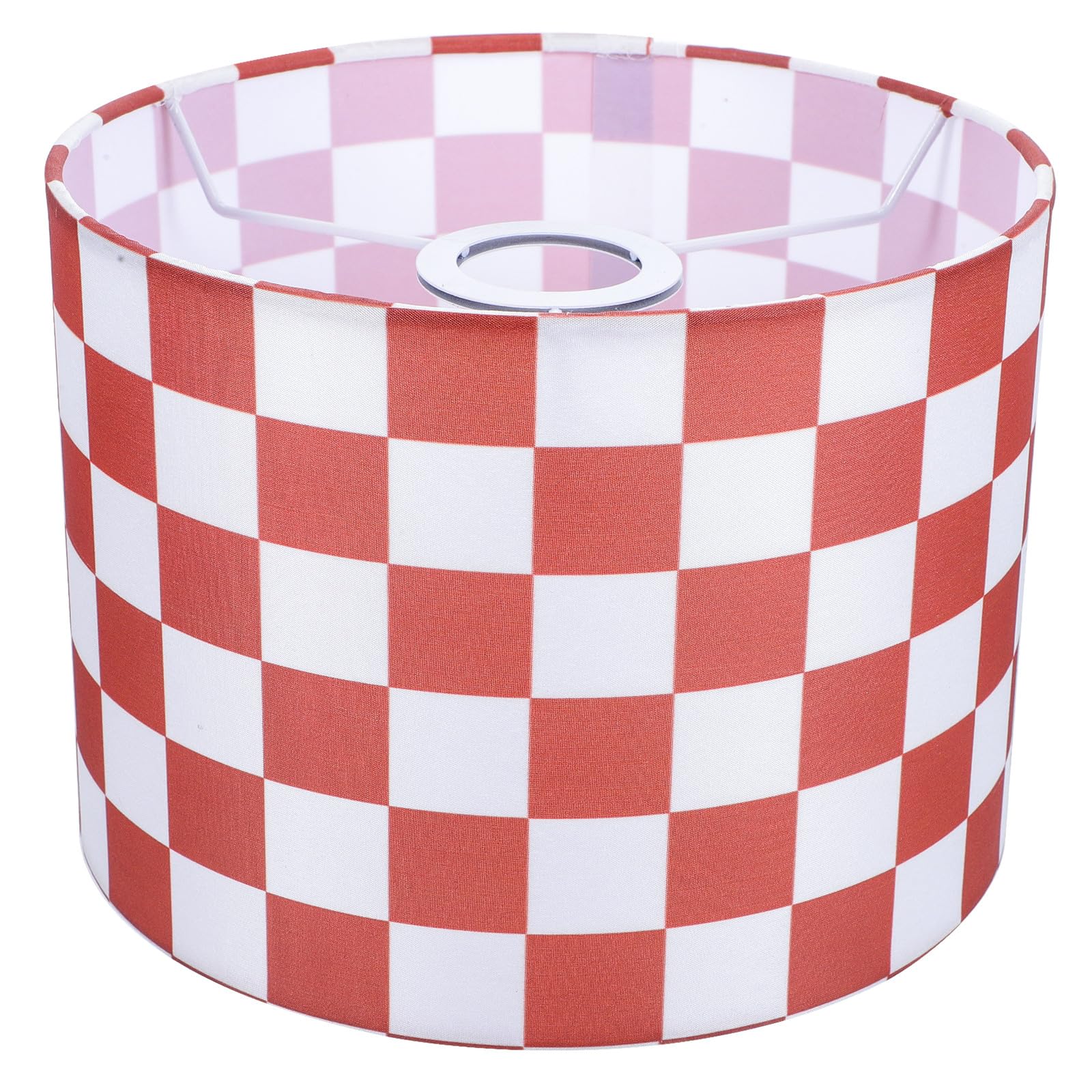 SEWACC Fabric Lamp Shade Replacement for Table and Wall Lamps with Plaid Pattern, E27 Socket, Smooth Touching Feeling, Simple Appearance, Suitable for Bedroom and Boys and Girls Room