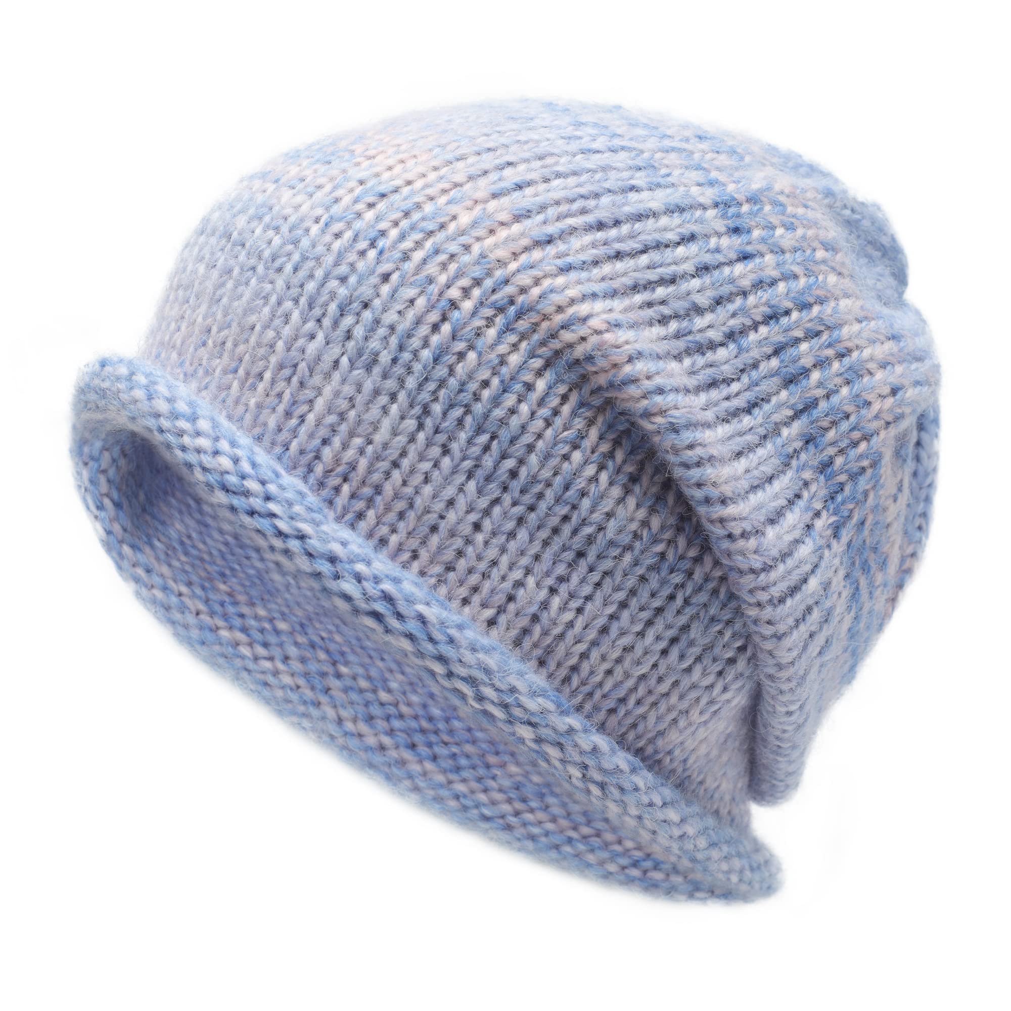 ZLYC Strickmütze für Damen, weich, für den Winter, Stretch, Totenkopfmütze