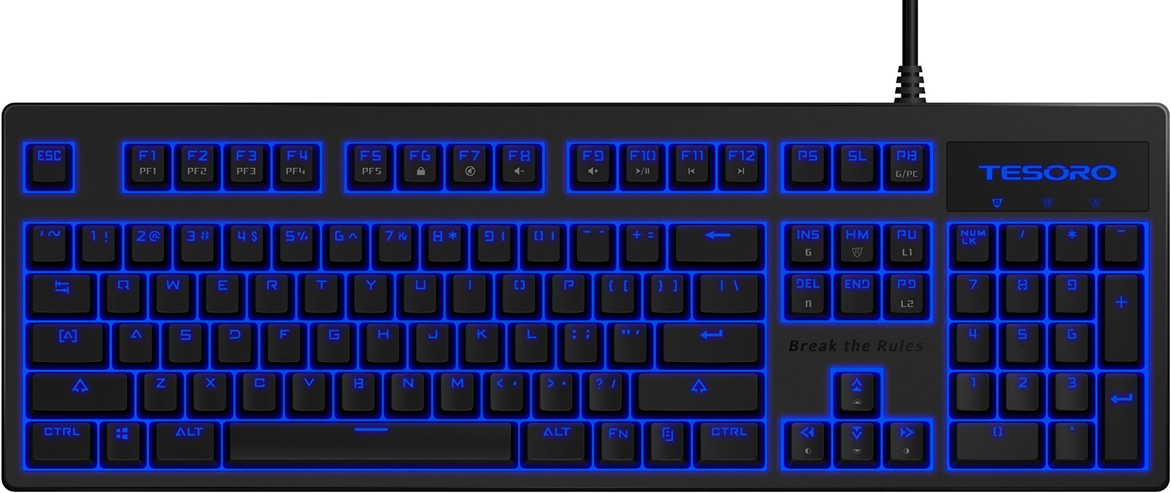 Tesoro Red Mechanical Switch Blue LED Backlit Illuminated Mechanical Gaming Keyboard (TS-G7NL-V2 (RD))