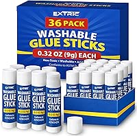 Vista 10 de Barras de pegamento a granel para aulas, barras de pegamento blanco para niños, 12 unidades, 0.32 onzas, lavables para todo propósito, para niños