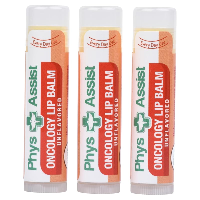 Bálsamo labial PhysAssist sem sabor, orgânico USDA, Pacote com 3