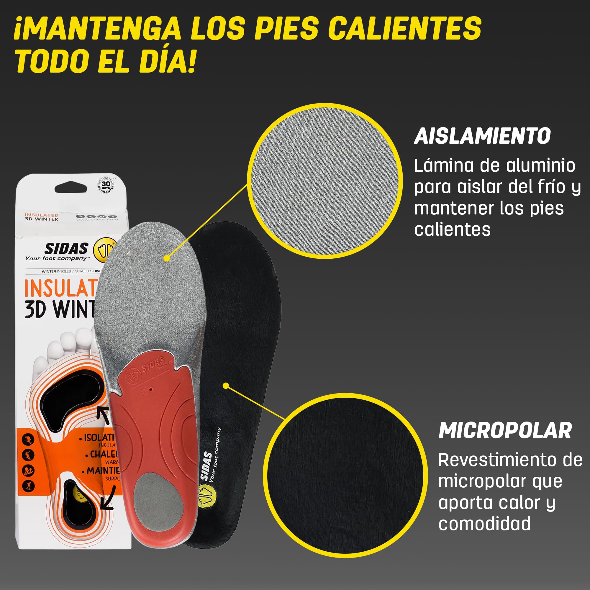 Sidas Insulated 3D Winter Suela de esquí, Unisex Adulto