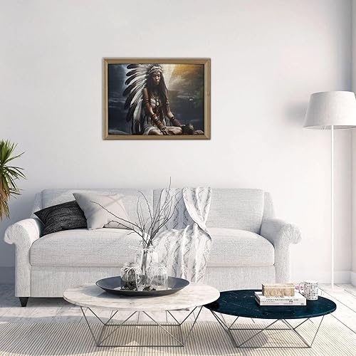 Miniatura 9 de Rompecabezas para adultos y familia, rompecabezas de 500 piezas, sueños de la doncella nativa africana, juego de oración americana, juego de madera,