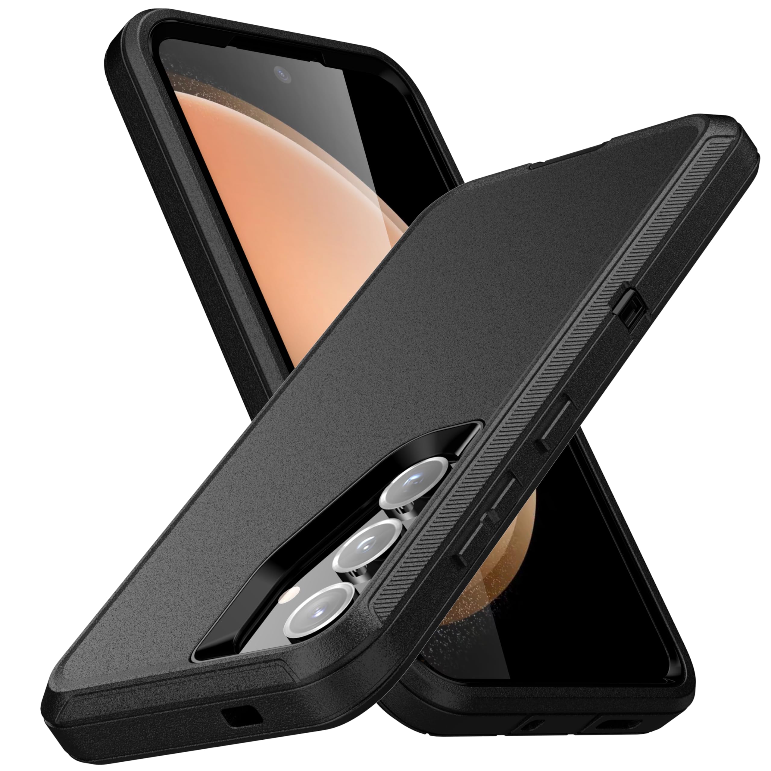 MXX Case Designed for Galaxy S24 Compatible with S25, 3 Layer Super Full Heavy Duty Body Bumper Cover/Shock Protection/Dust Proof, Designed for