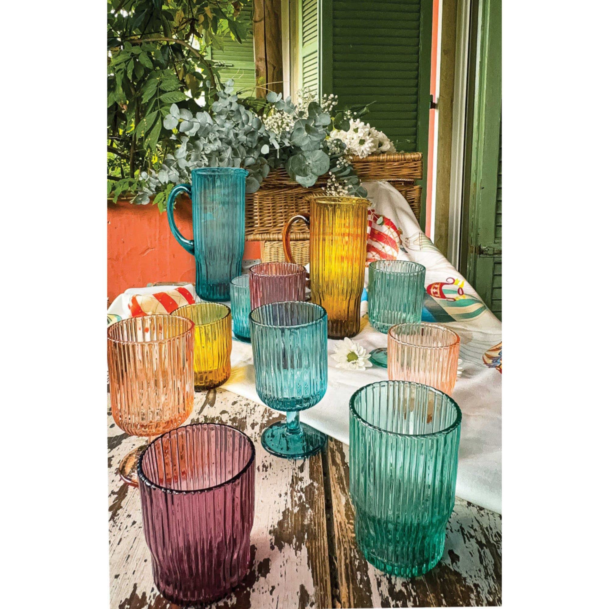 Pretty Budding Flower Hand-Made Etched Glass Beer Growler 64 oz