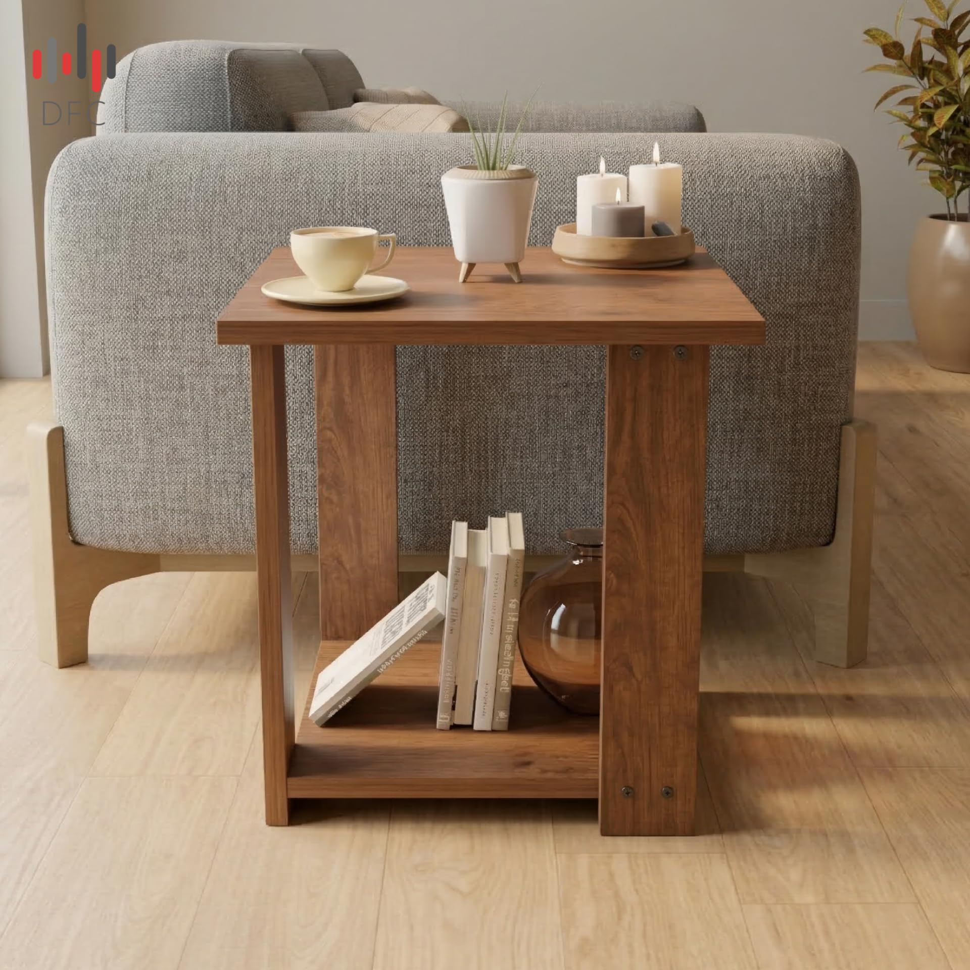 DFC Element Aura Side Table Natural Oak Engineered Wooden Sofa
