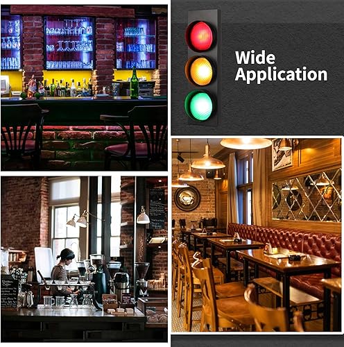 Miniatura 6 de yeesport Lámpara de Pared con Señal de Tráfico, Luz LED de Tráfico Retro con Control Remoto, Luz de Stop para Dormitorio Infantil, Luz Decorativa
