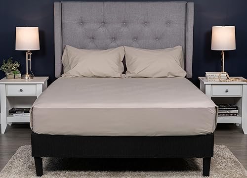 Miniatura 47 de MyPillow Juego de sábanas de percal de 200 hilos, sábanas de 100 % algodón para tamaño matrimonial, sábanas transpirables y suaves, para bolsillo