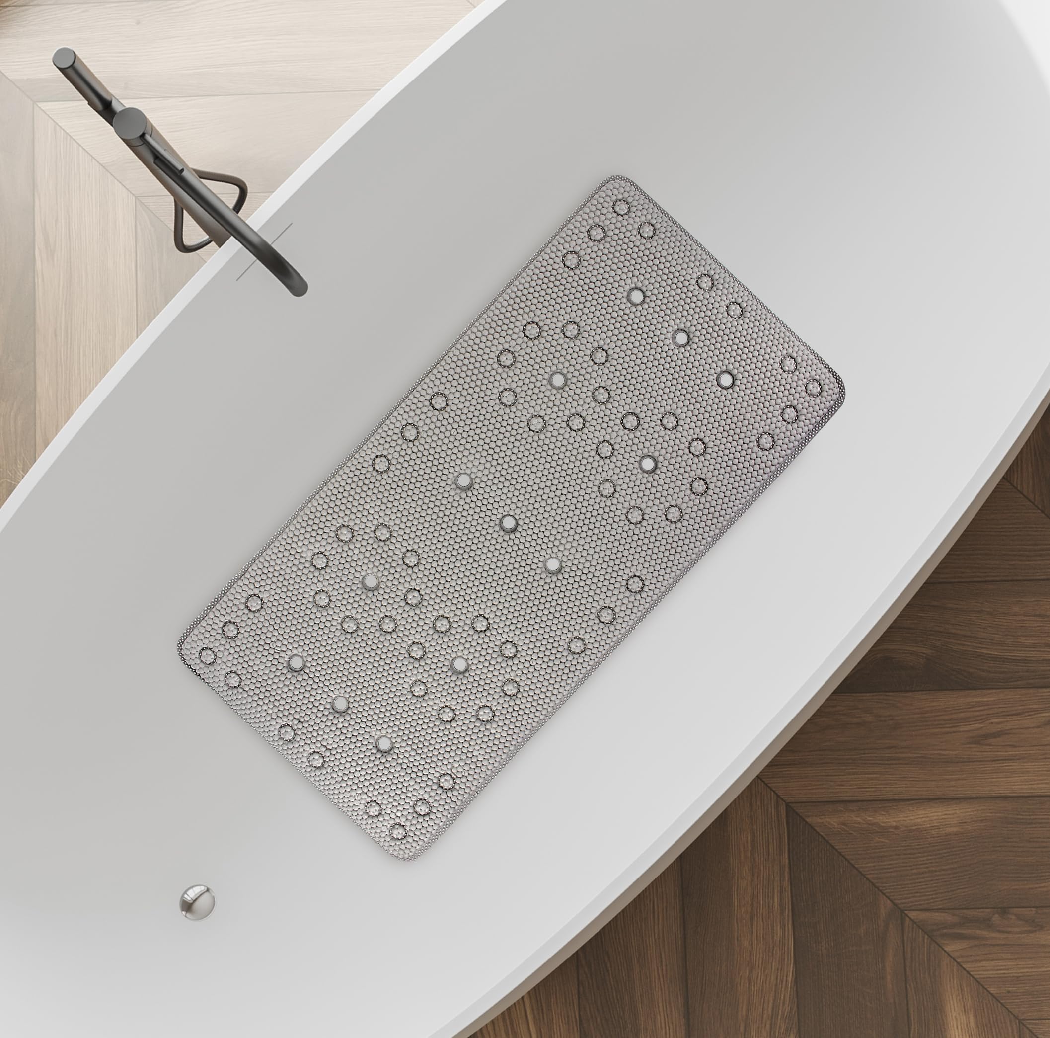 Amazon.com: Splash Home Deluxe Softee Bathtub Mat, Non-Slip, Extra-Long ...