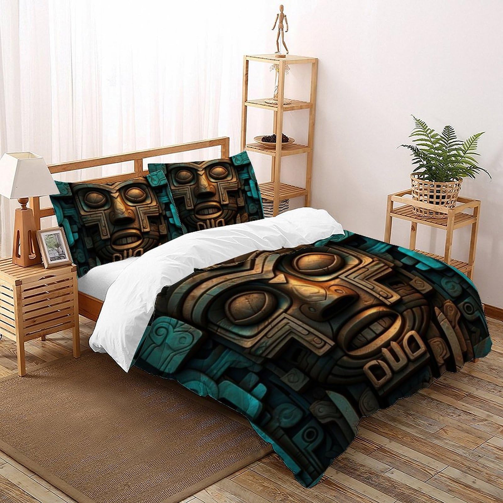 Housse de couette imprimé 3D mystérieux en microfibre douce lit King Size