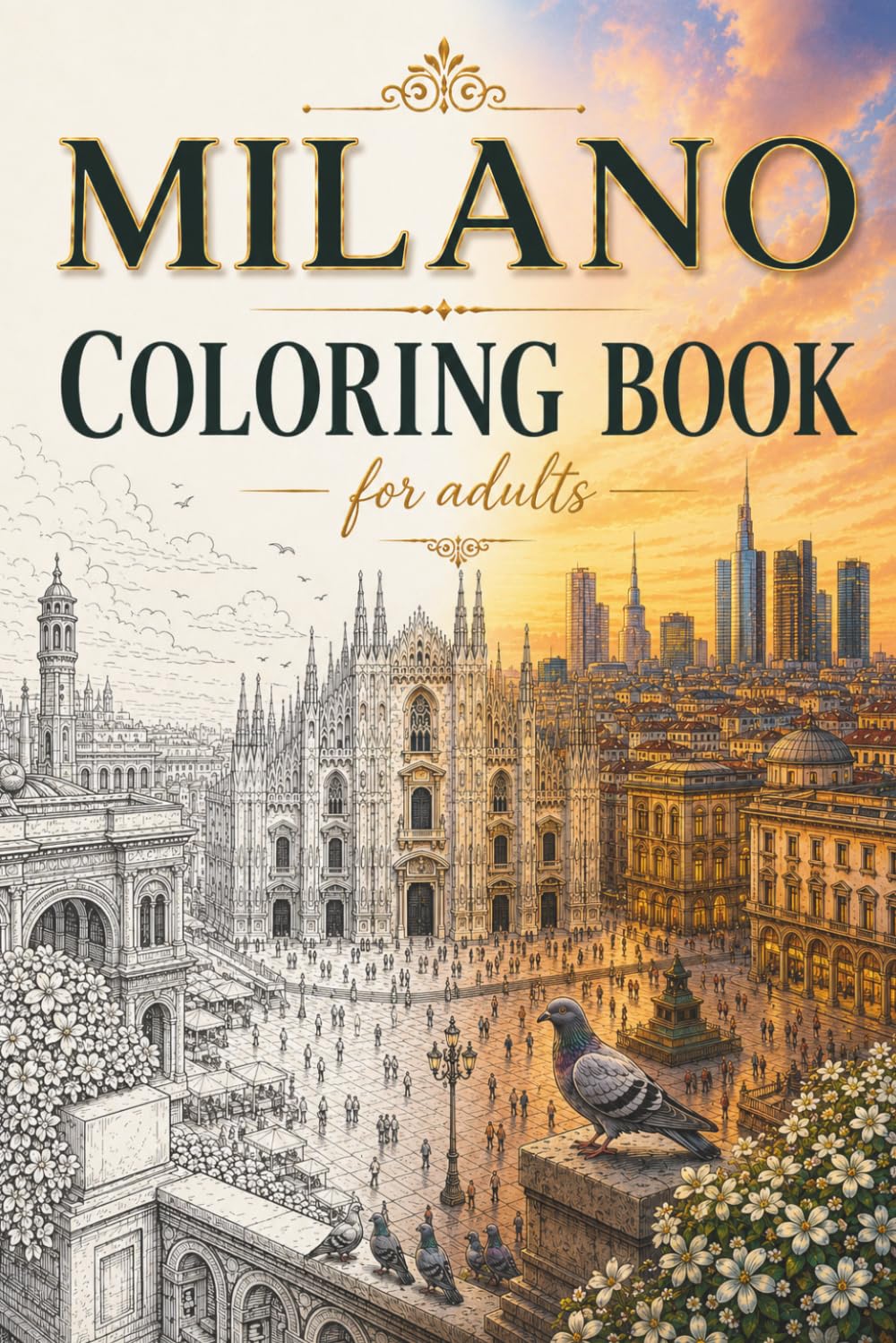 Milano Adult Coloring Book: A Relaxing Adult Coloring Book with Beautiful Milan Scenes, Landmarks, and Italian City Life for Stress Relief and Creativity (Around the World in Color)