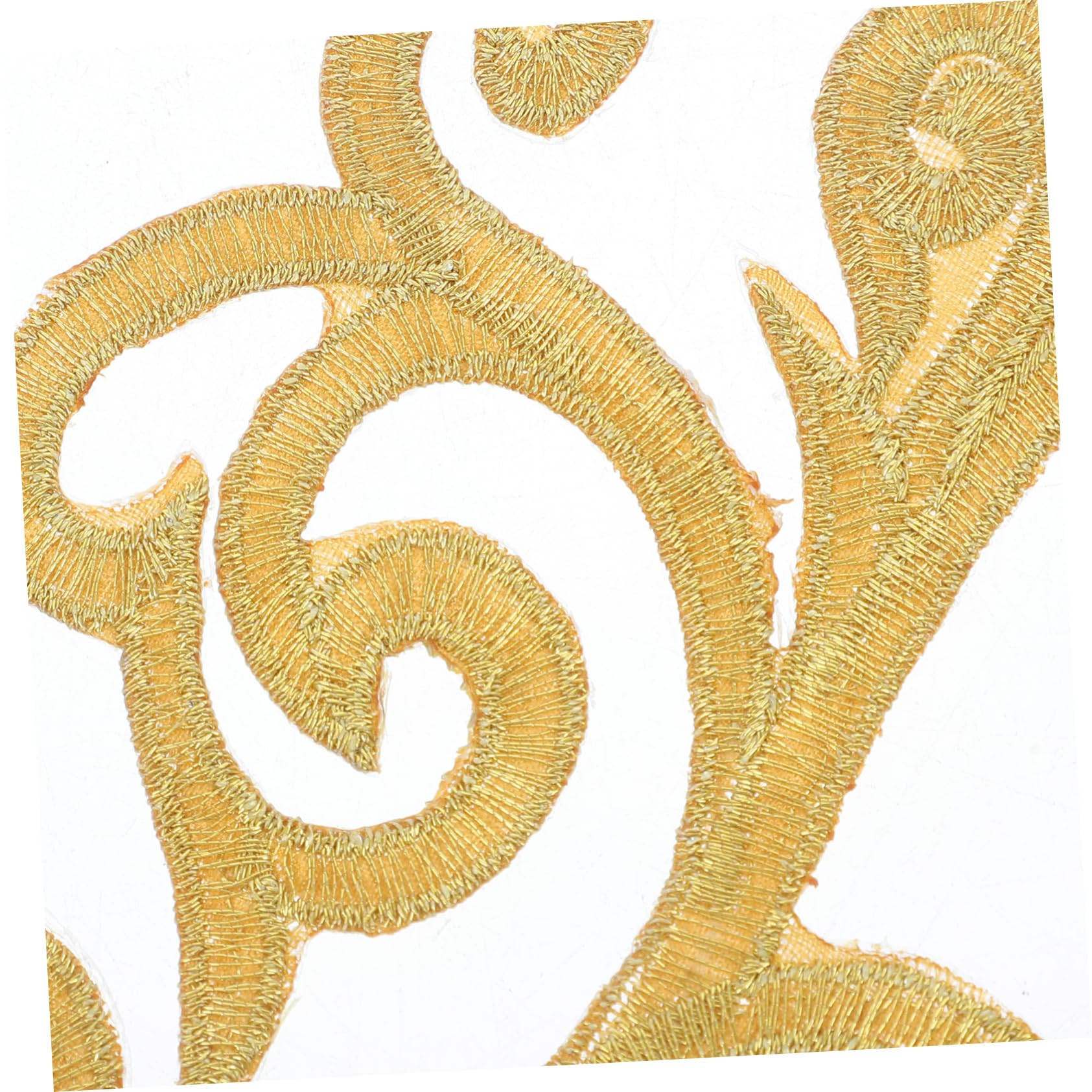 Aplikacje odzieżowe, Haftowane naszywki z tkaniny kwiatowej, eleganckie haftowane aplikacje cekinami kwiatowymi(Golden)