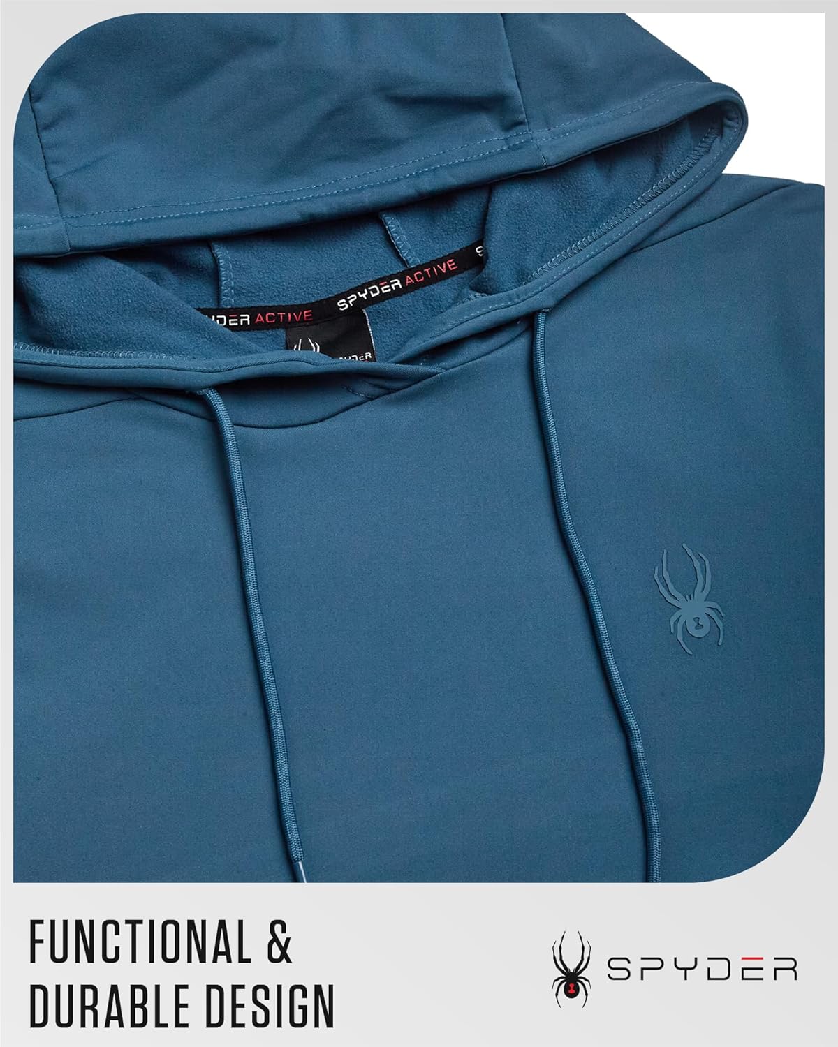 Spyder Mens Hoodie - Fleece Lined Pullover Basic Hooded Sweatshirt for Men - Casual Long Sleeve Warm Athletic Hoodie - Image 5