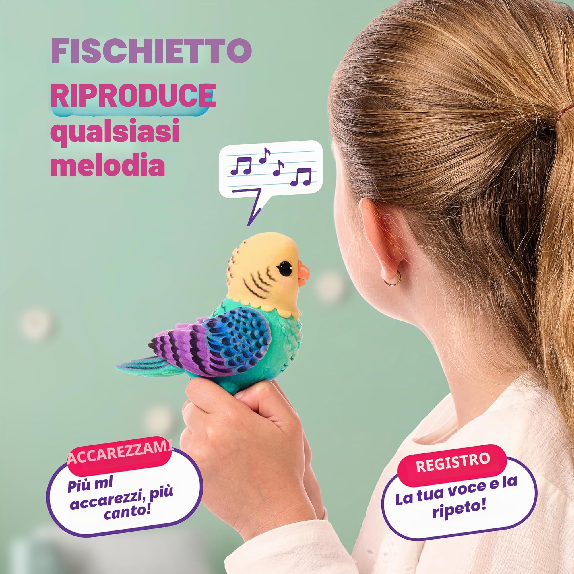 Little Live Pets My Really Real - Giocattolo parlante per uccelli e gabbia, indie, giocattolo interattivo a ripetizione, oltre 20 suoni e reazioni, giocattoli parlanti per bambini dai 5 ai 7 anni