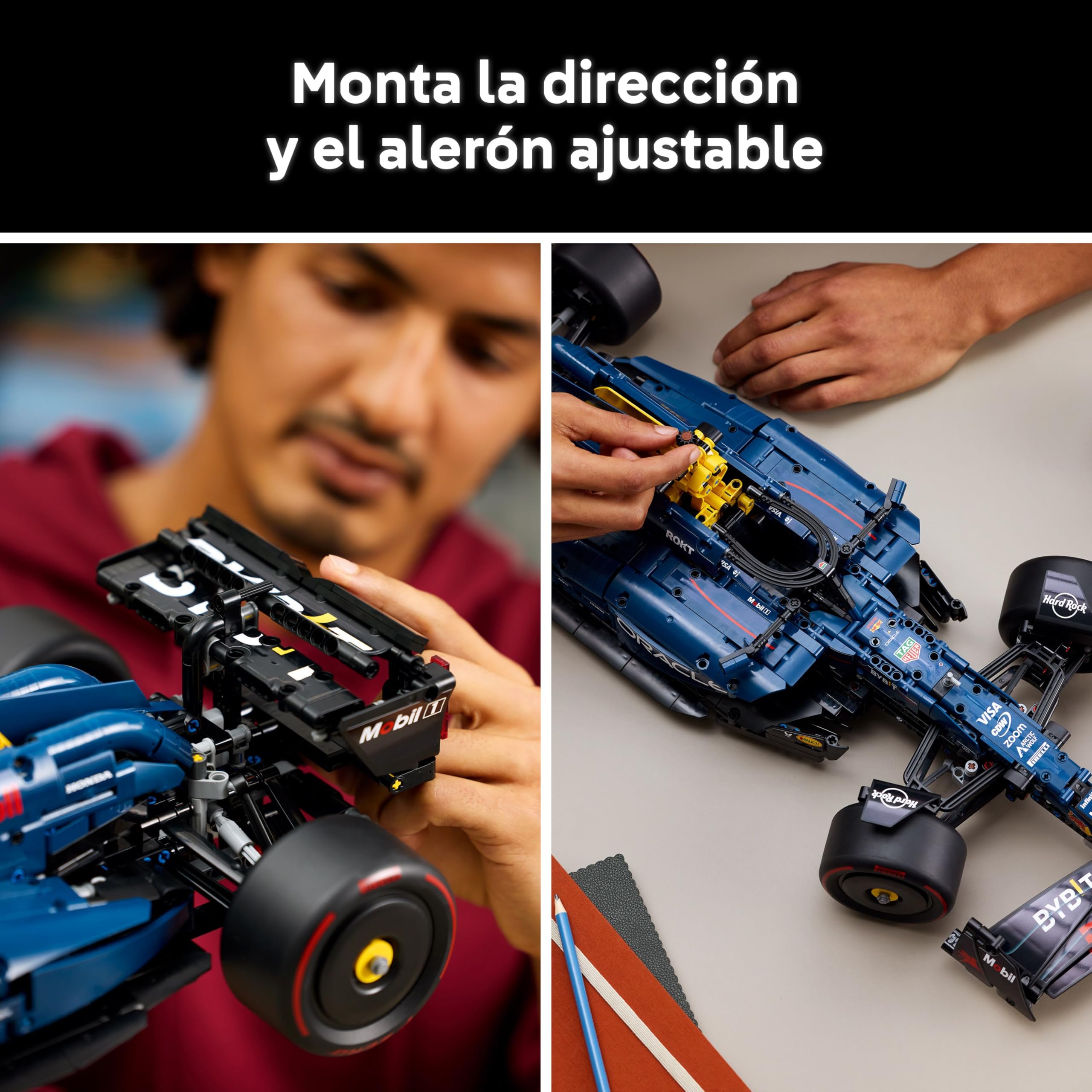 LEGO Technic Coche Oracle Red Bull Racing RB20 F1 Kit de Construcción para Adultos, Maqueta de Coche de Carreras de Fórmula 1 a Escala 1:8 con Motor V6, Regalo para Hombres y Mujeres 42206