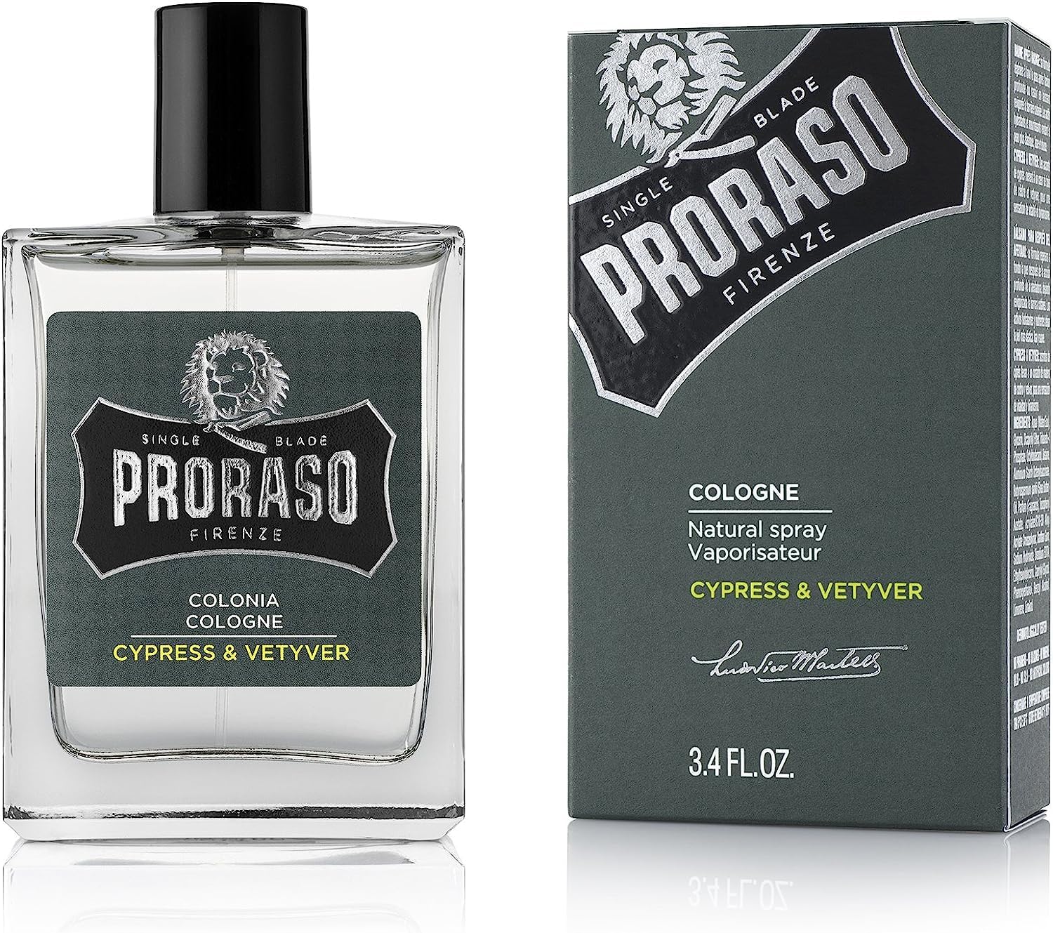 Proraso Colonia con Aroma Ciprés y Vetiver, 100 ml, 315 g