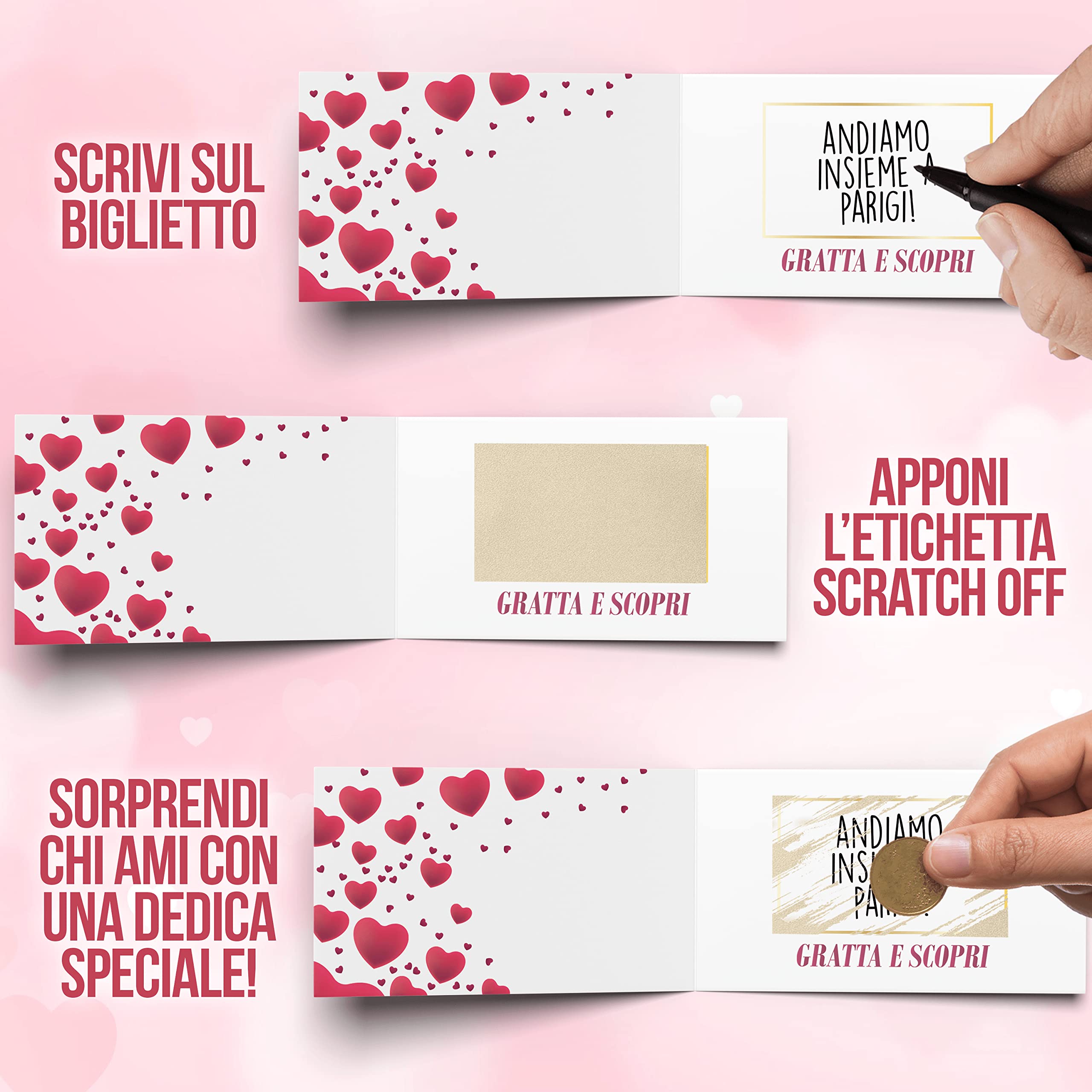 Vicloon Biglietto Auguri in Legno, Biglietto Anniversario, Biglietto d