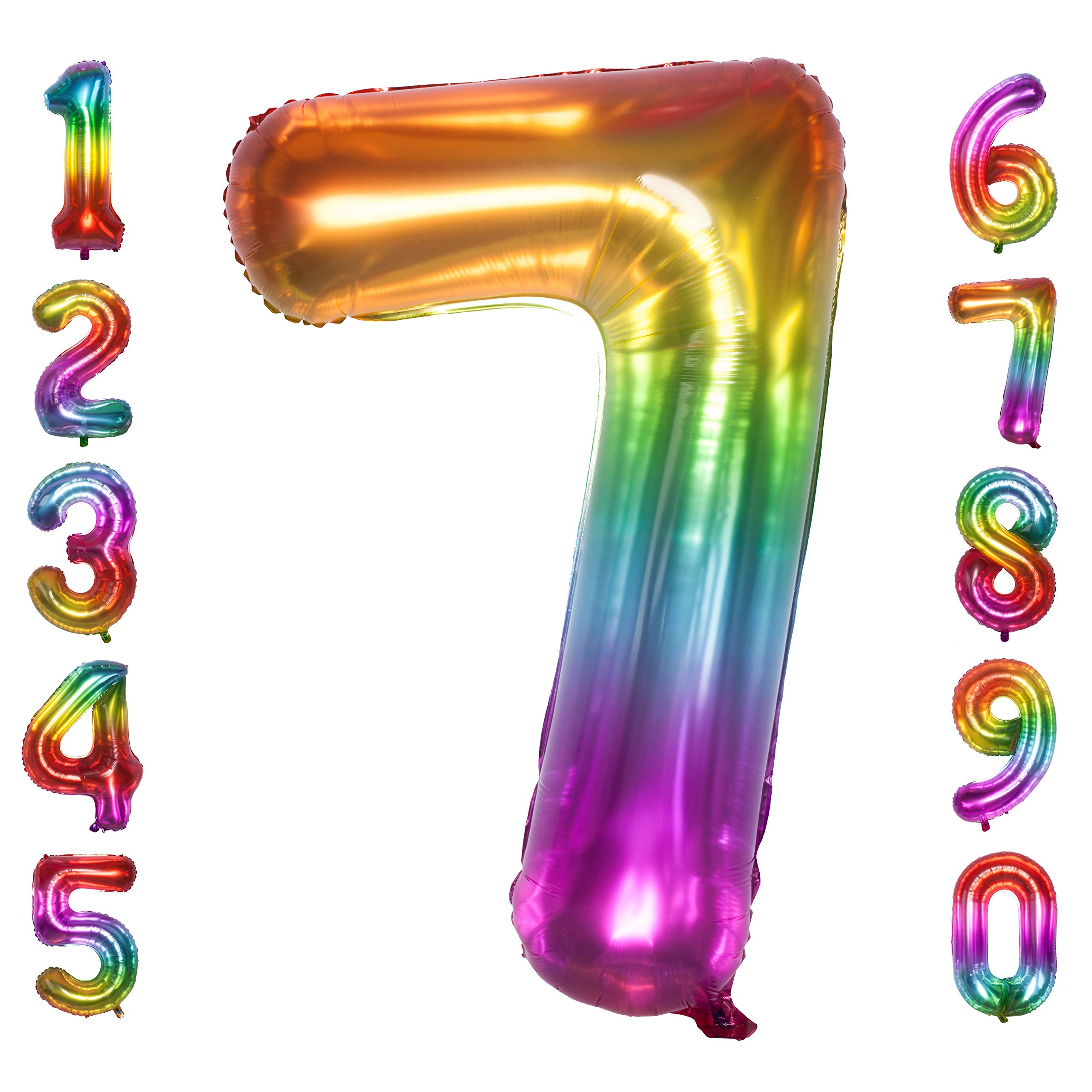 Red 0 balloon 40 Inch Giant Helium Foil Number 0 to 9 Red Balloon Birthday Wedding Party Digital Decorations (Number 0) — view 458