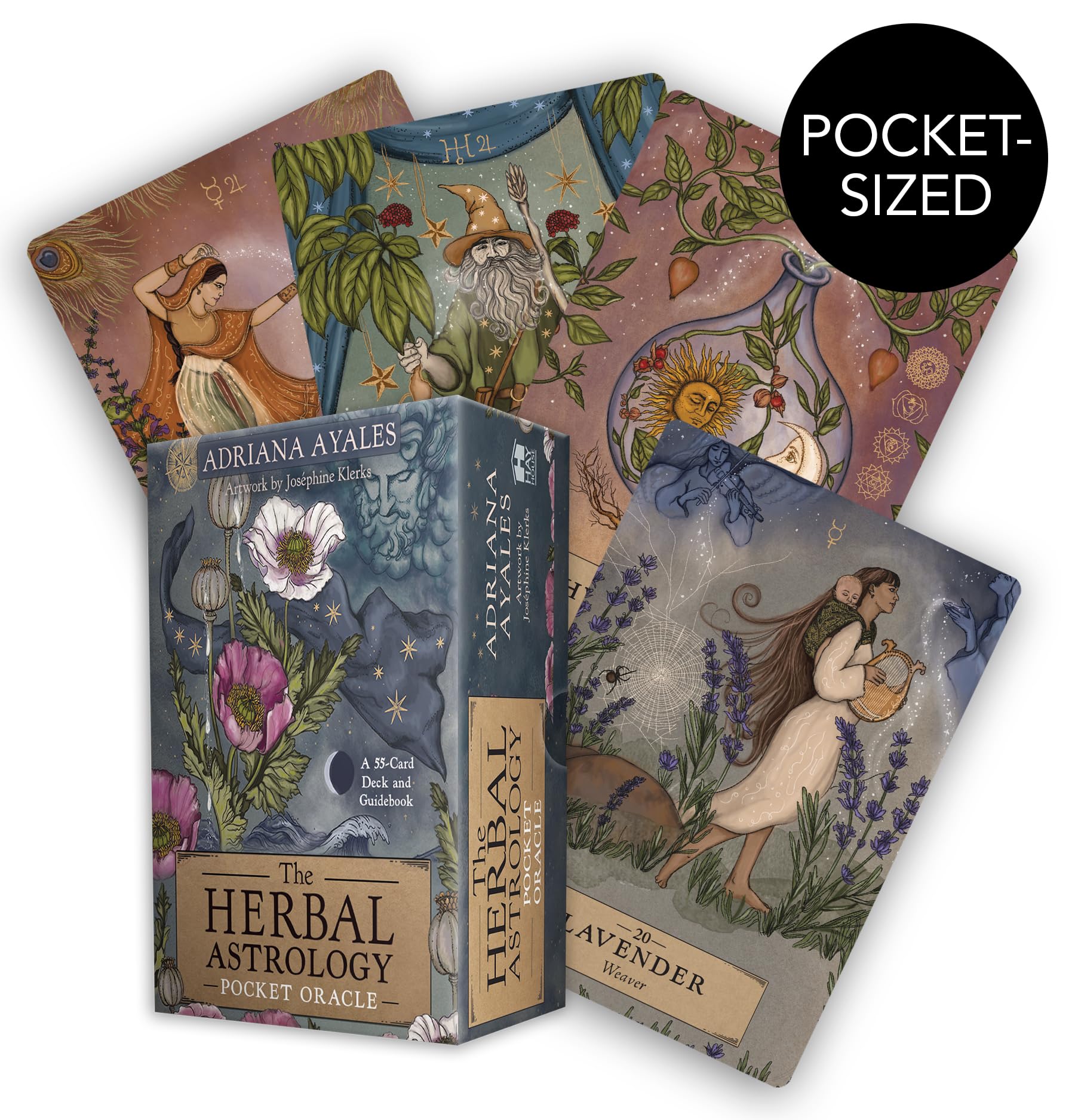 Herbejours ベーシックマンスリーセット The Herbal Astrology Pocket Oracle: A 55-Card Deck and Guidebook