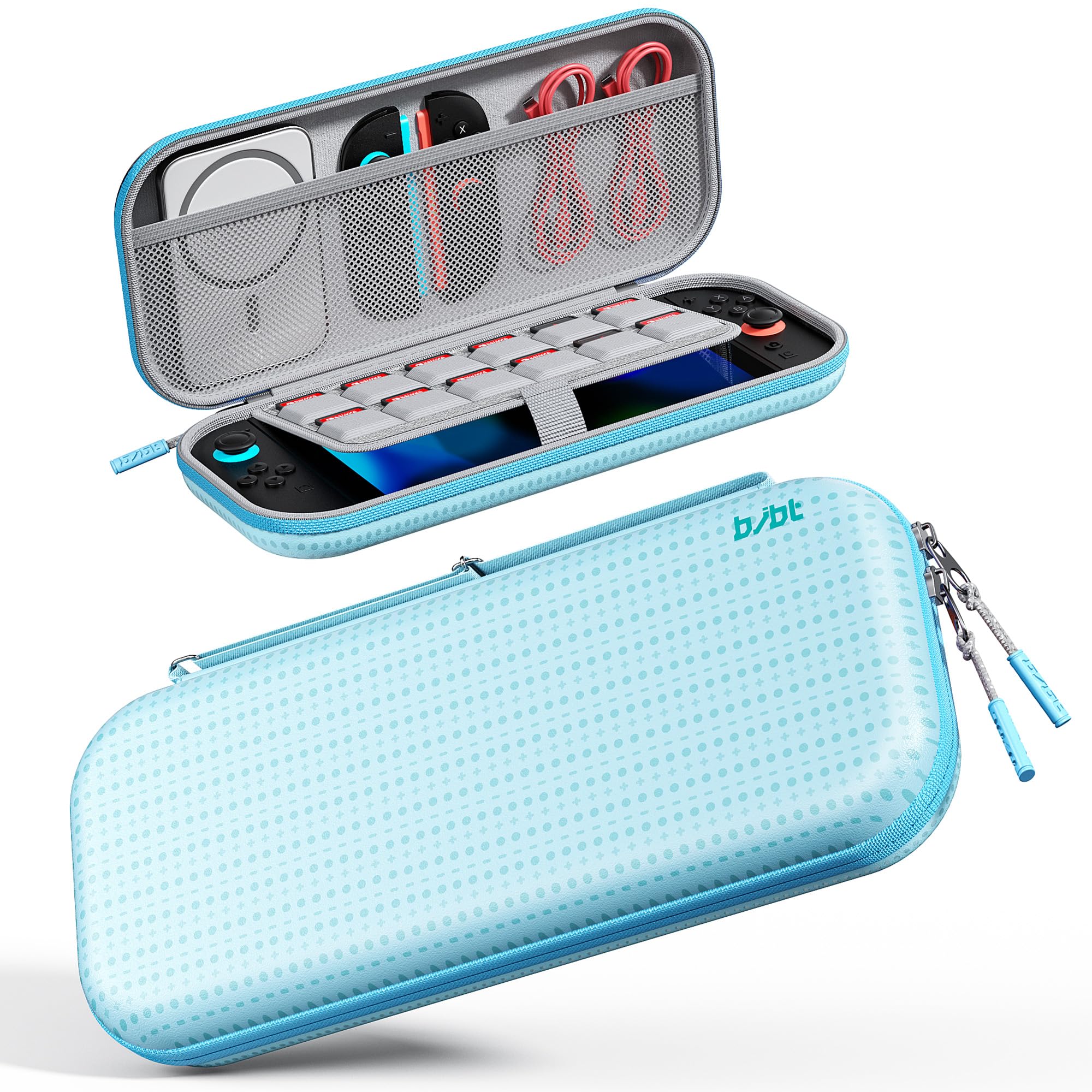 BJBT Nintendo Switch 2 Hard Case Blue Shockproof 12 Game Card Slots 2025
