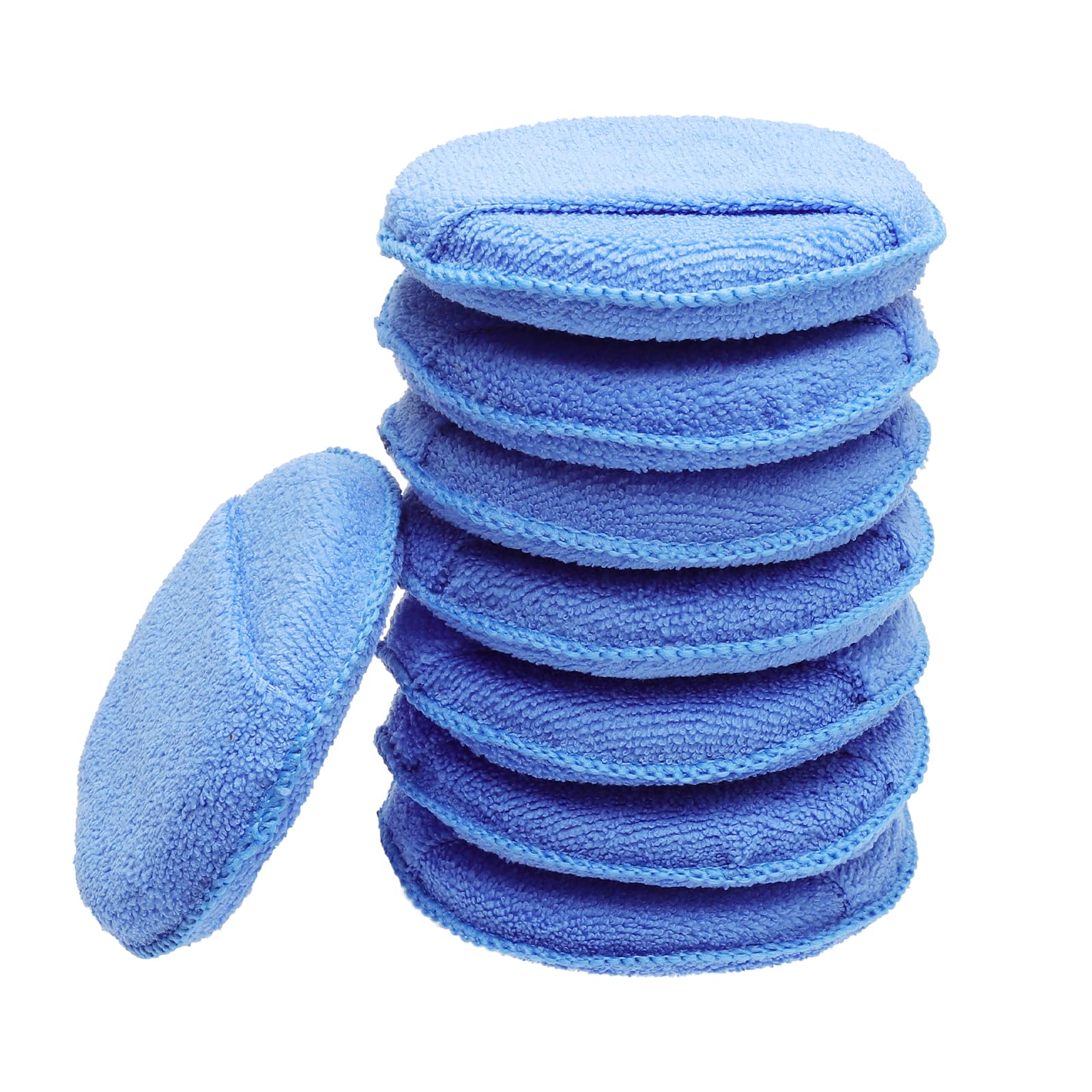 8 Stück Politur Schwamm, Polierschwamm Auto mit Fingertasche Scrub Pad für Autos, LKW, Boot, Reinigung und Feinpolieren (5 Zoll/12.5 cm)