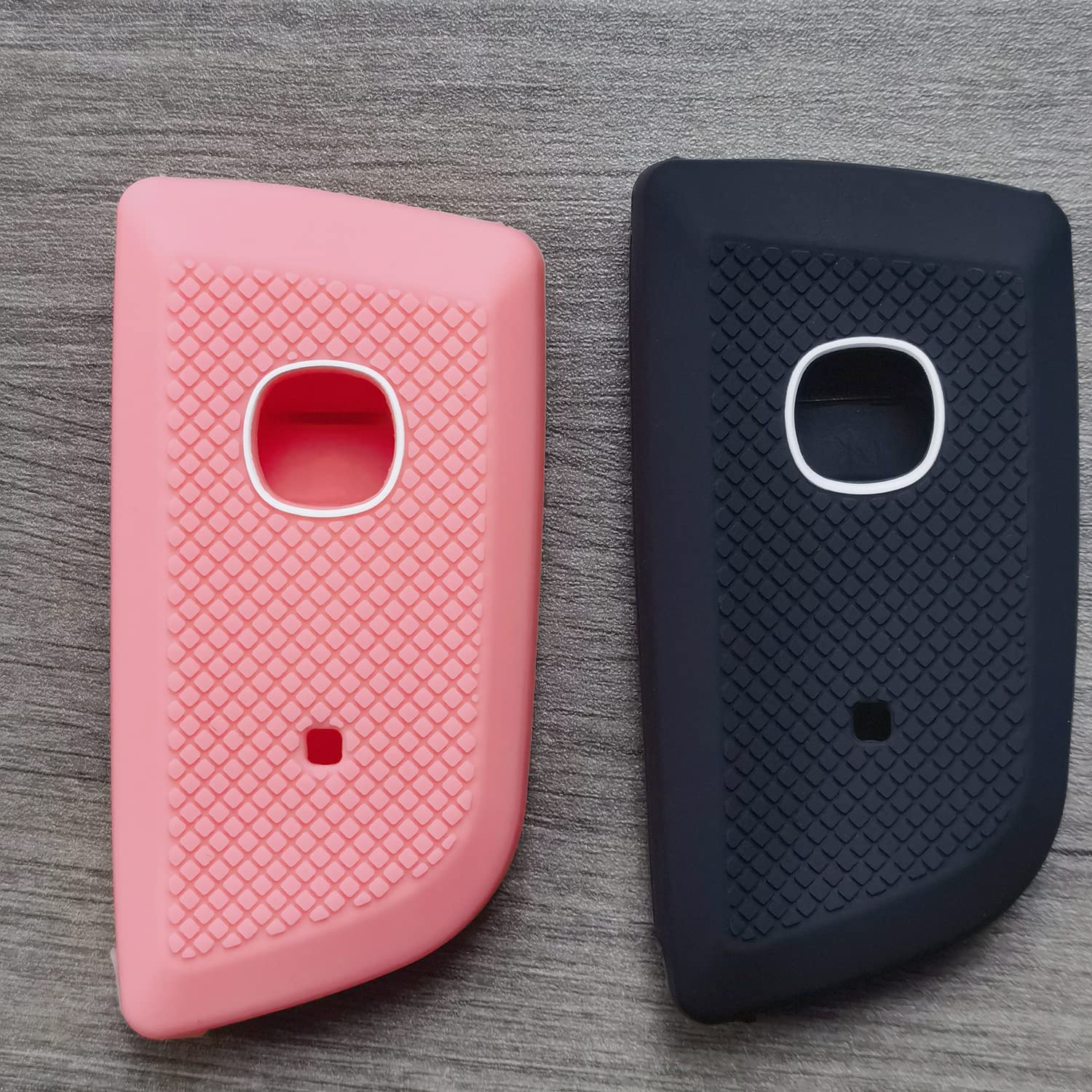 RUNZUIE Silicone Key Fob Cover For 2022-2023 Acura RDX MDX Integra - 5 Button, Black/Hot Pink, 2 Pack - View #9