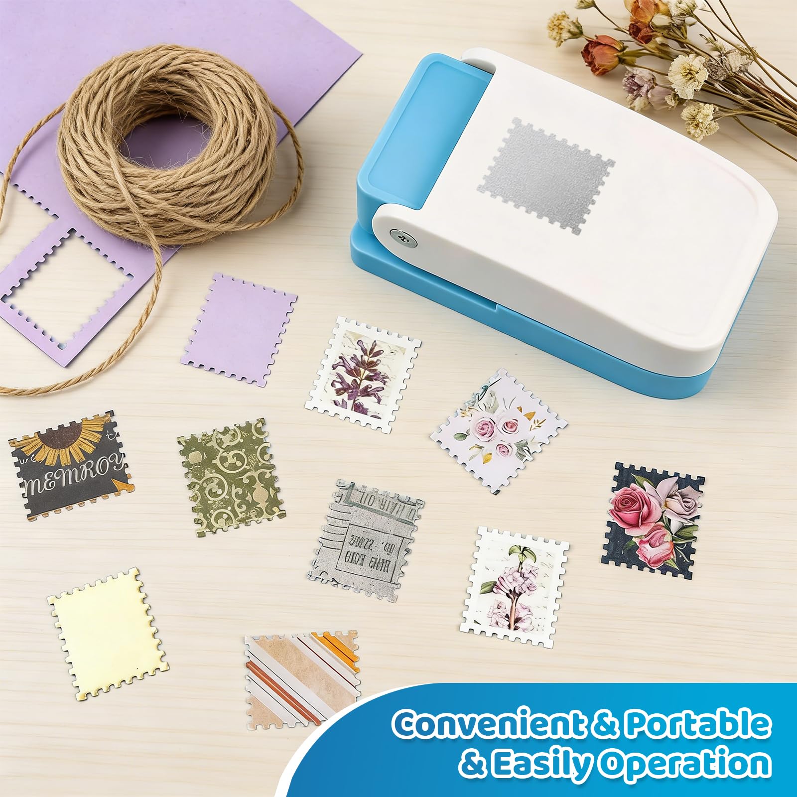 Prostokątny dziurkacz do znaczków pocztowych, duża prostokątna dźwignia, dziurkacz do papieru, rękodzieła, scrapbookingu, tworzenia kart DIY, artykuły rzemieślnicze, 1,25 x 1,25 cm