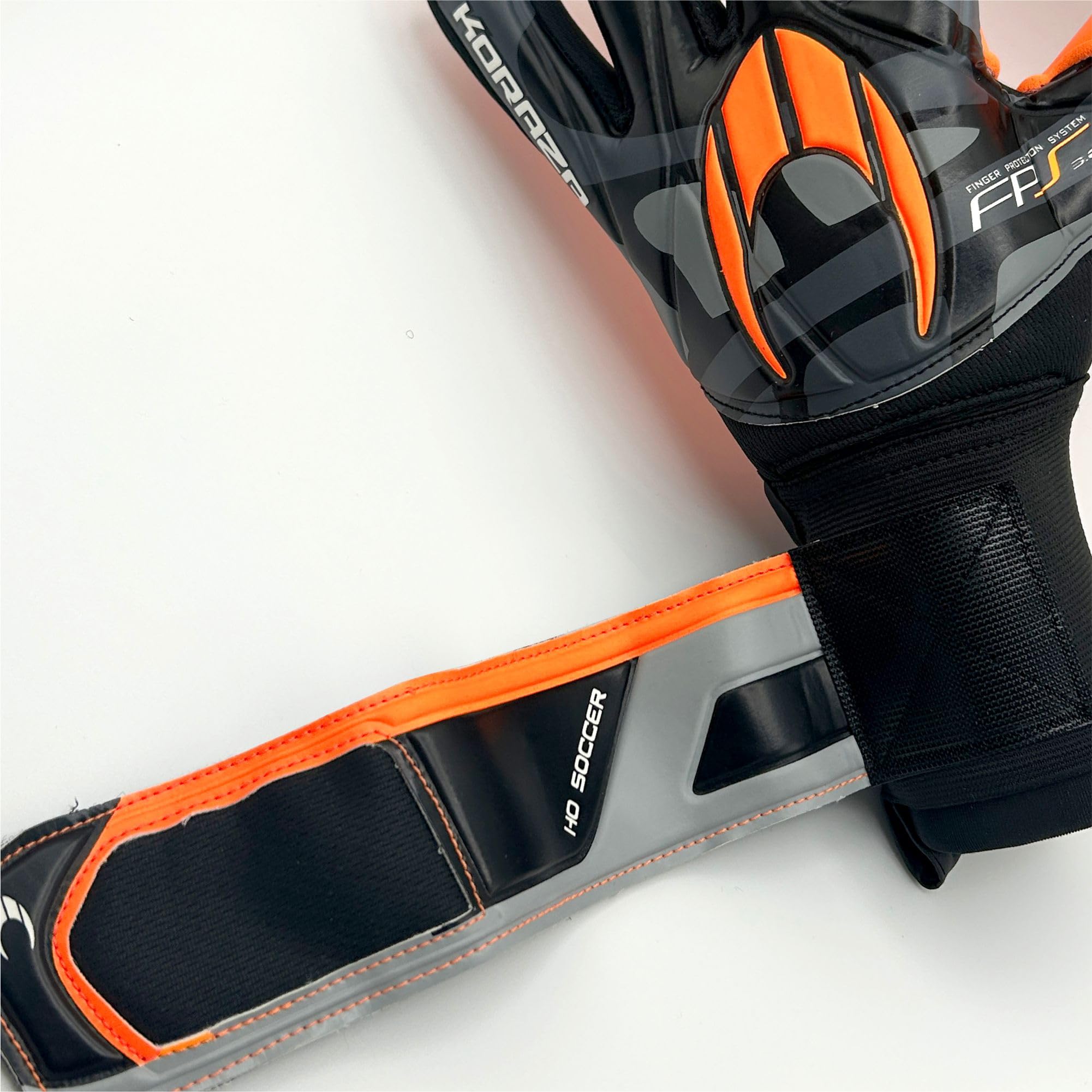 Guantes de Portero HO Soccer KORAZA NG Orange con Protecciones para Dedos extraíbles