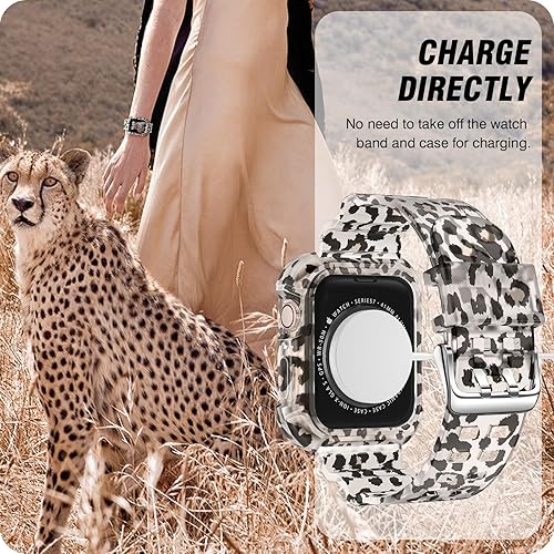 Miniatura 5 de DABAOZA Compatible con Apple Watch Band transparente de 1.496 pulgadas, 1.575 pulgadas, 1.614 pulgadas, 1.654 pulgadas, 1.732 pulgadas, 1.772