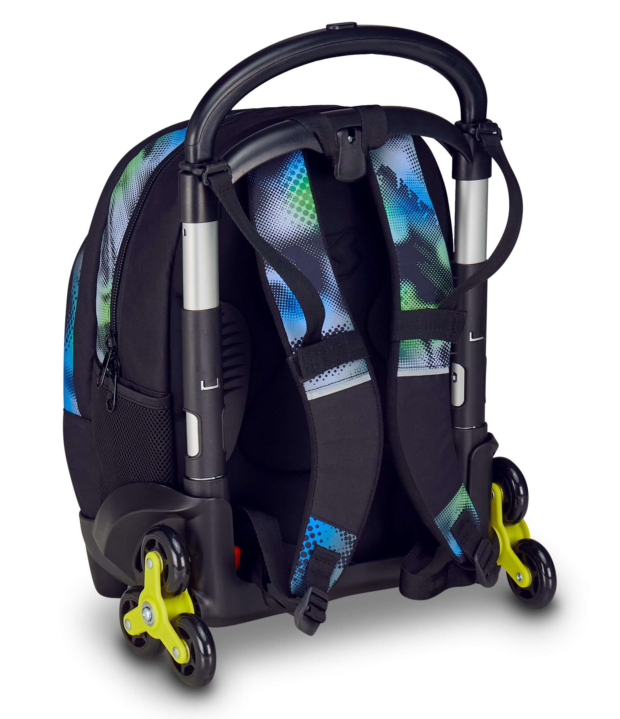 Seven Trolley Scuola Flex 3 Ruote, Blu, Zaino Con Carrello Sganciabile Da 31 Litri, Con Tasca PC, Tasca Borraccia, Multiuso, Maneggevole e Confortevole, Scuole Medie e Superiori, Ragazzo