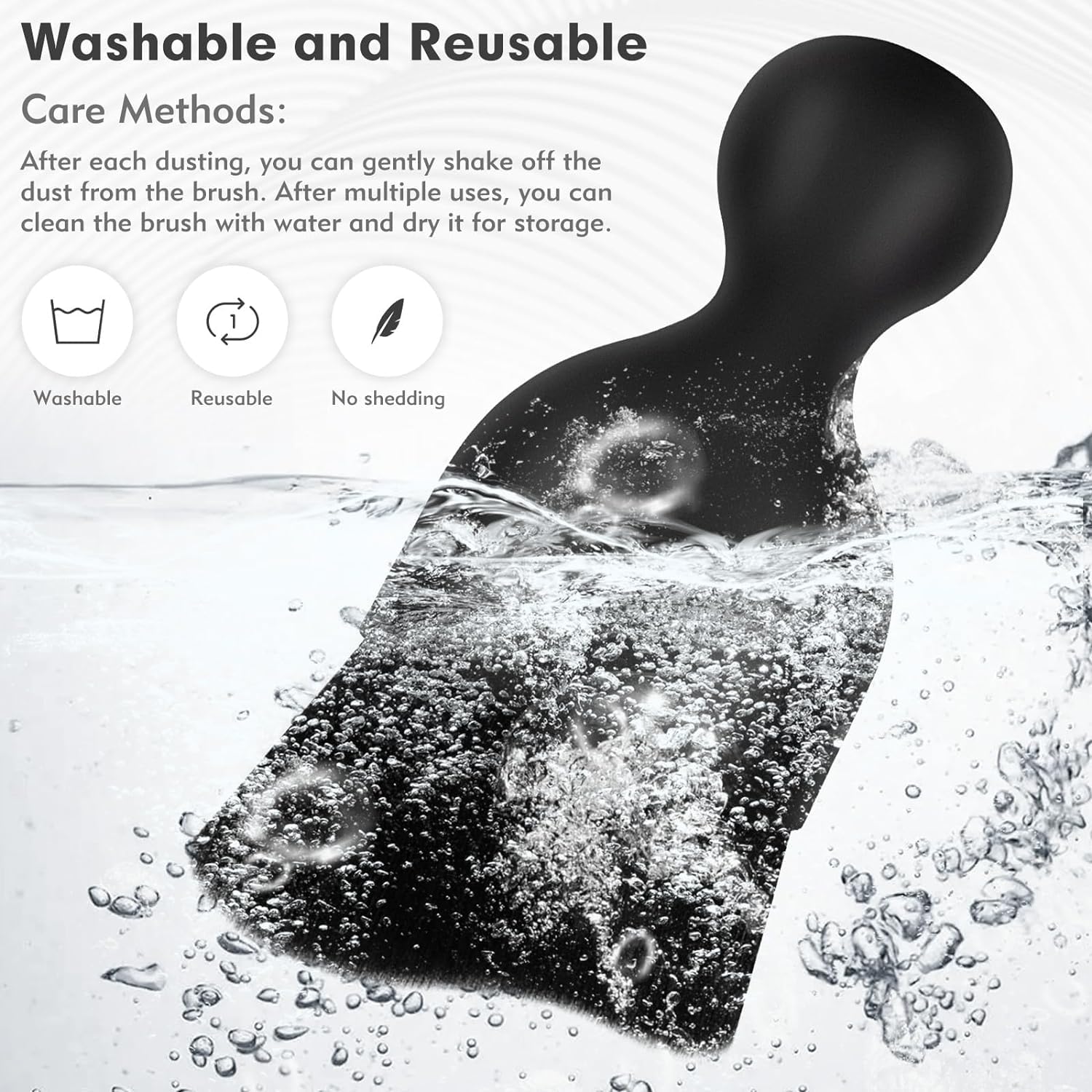 JICOOT 2PCS Multipurpose Car Interior AC Vent Dashboard Dust Dirt Cleaner Cleaning Brush for Car Interior PC Laptop Keyboard Electronic Gadgets Cleaning Brush - Black 1
