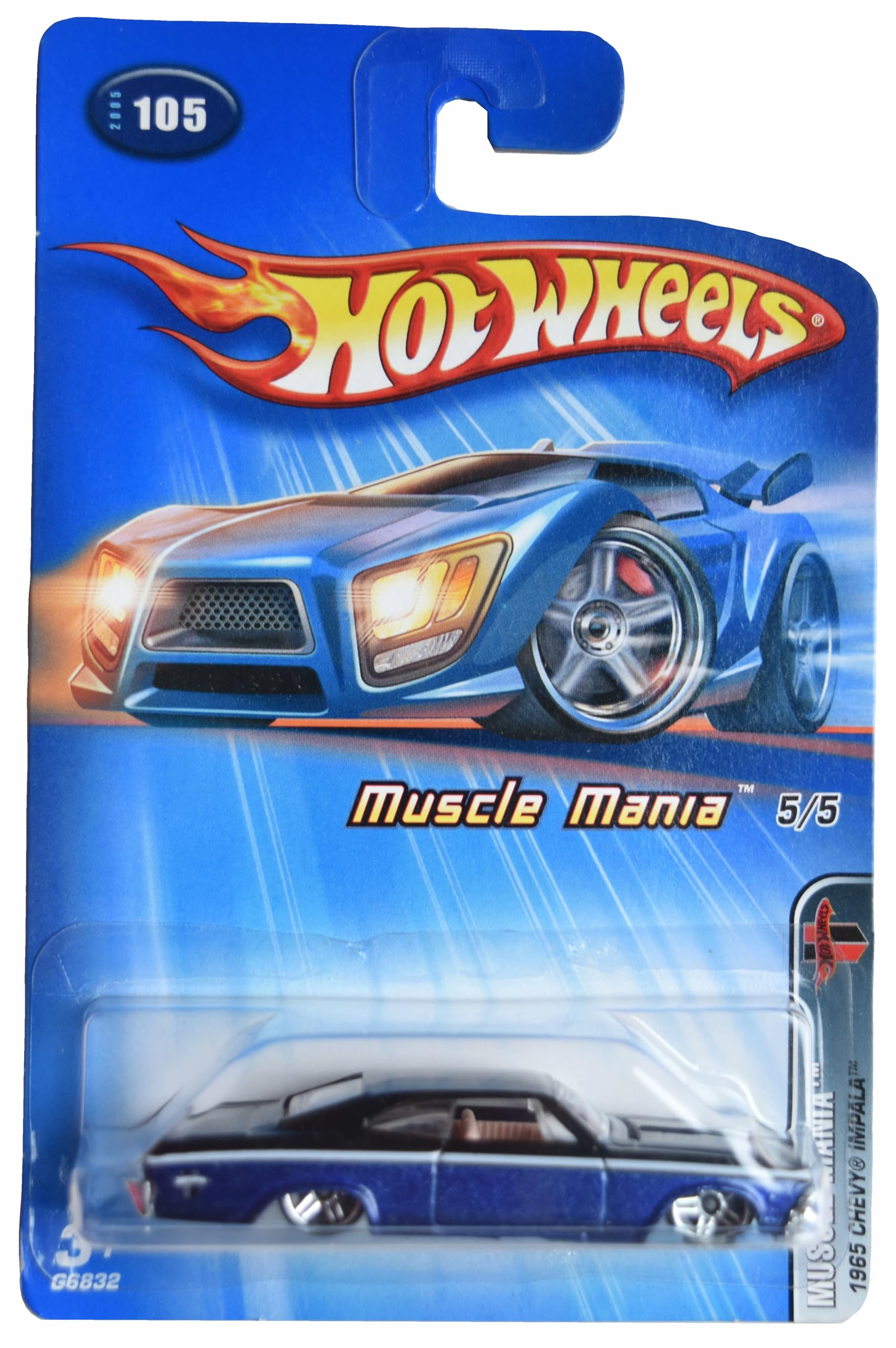Amazon.com: Hot Wheels 1965 Chevy Impala, Muscle Mania 5/5 [Blue