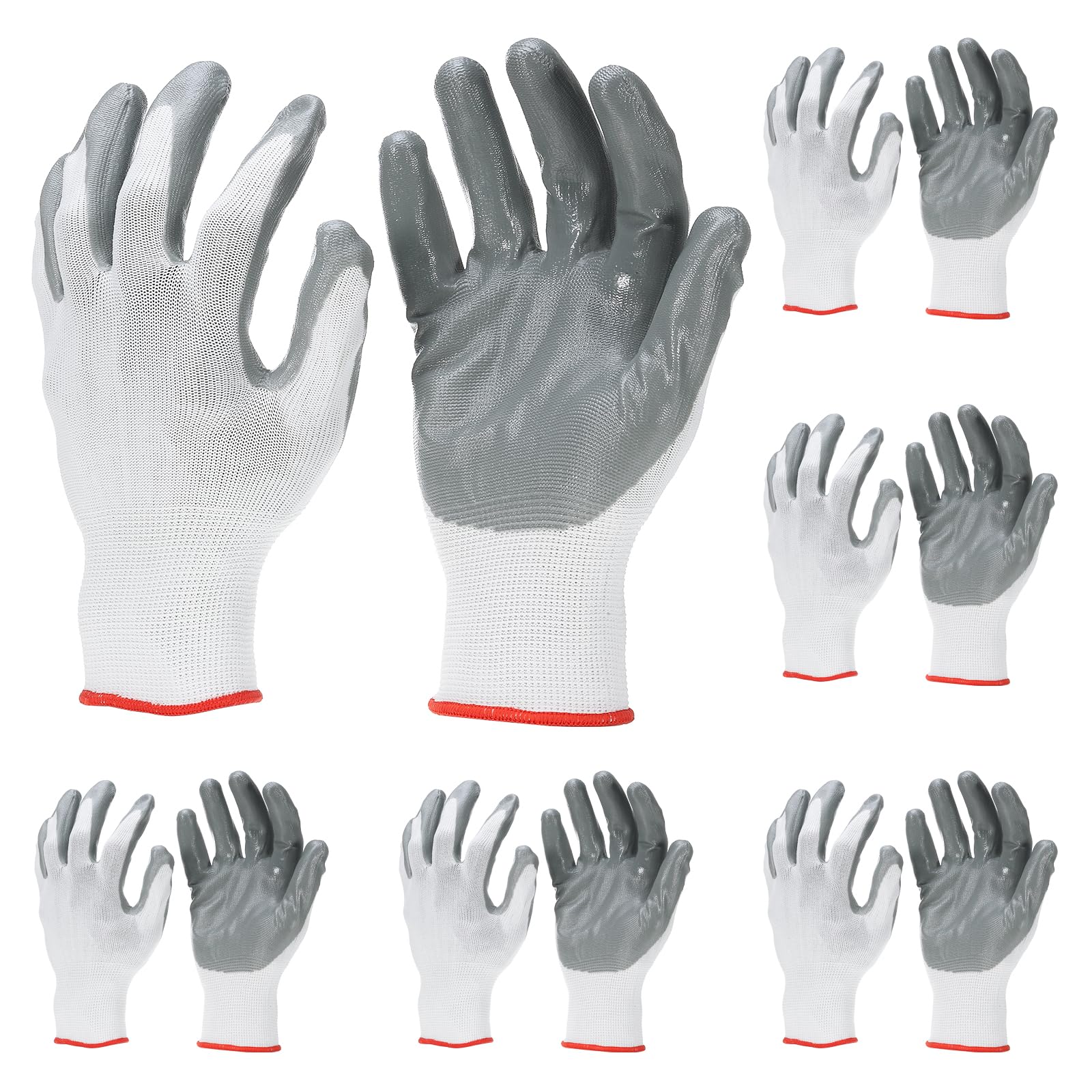 PATIKIL Safety Work Gloves Nitrile Coated