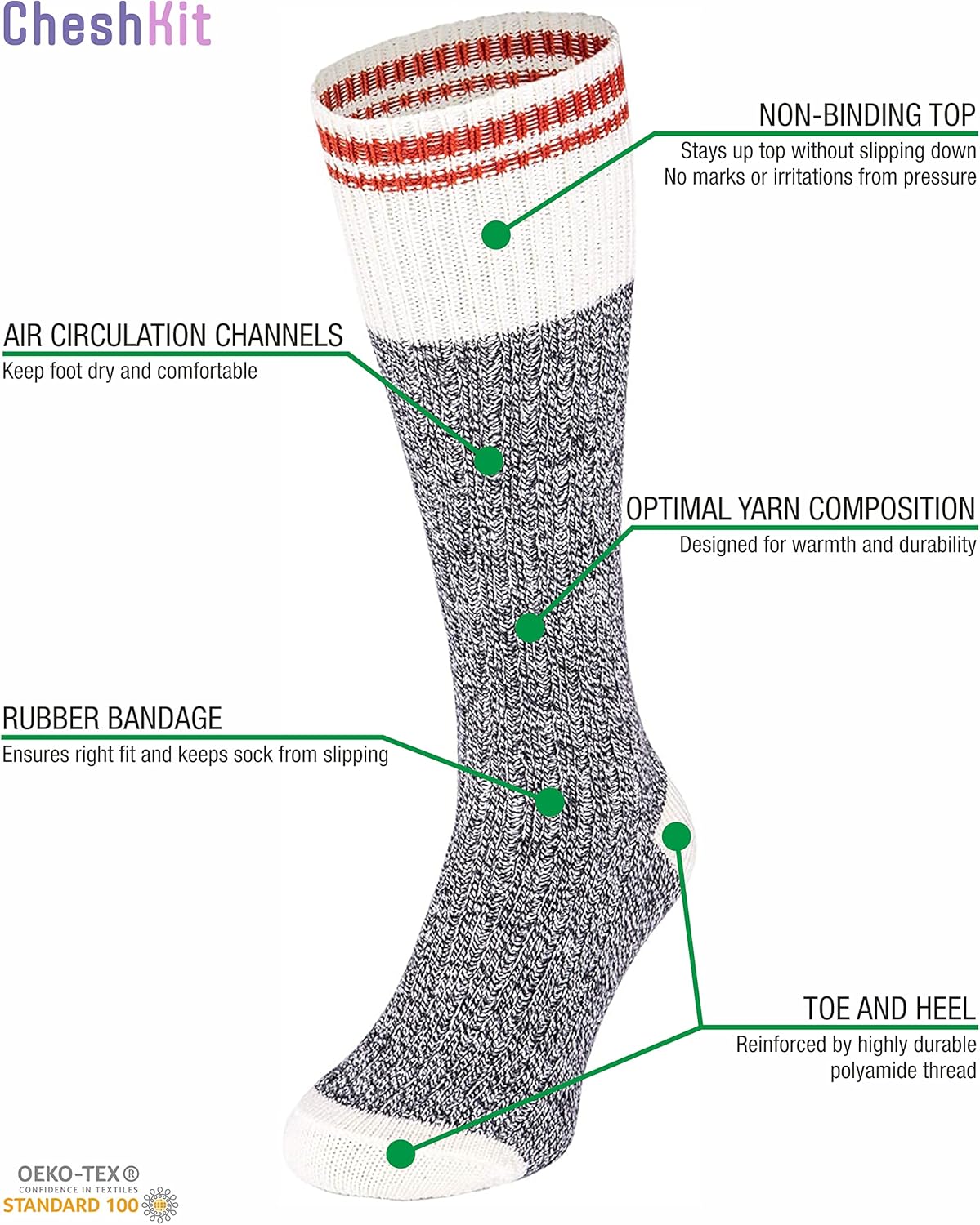 Women’s Cozy Cabin Wool Mid-Calf Socks - Image 2