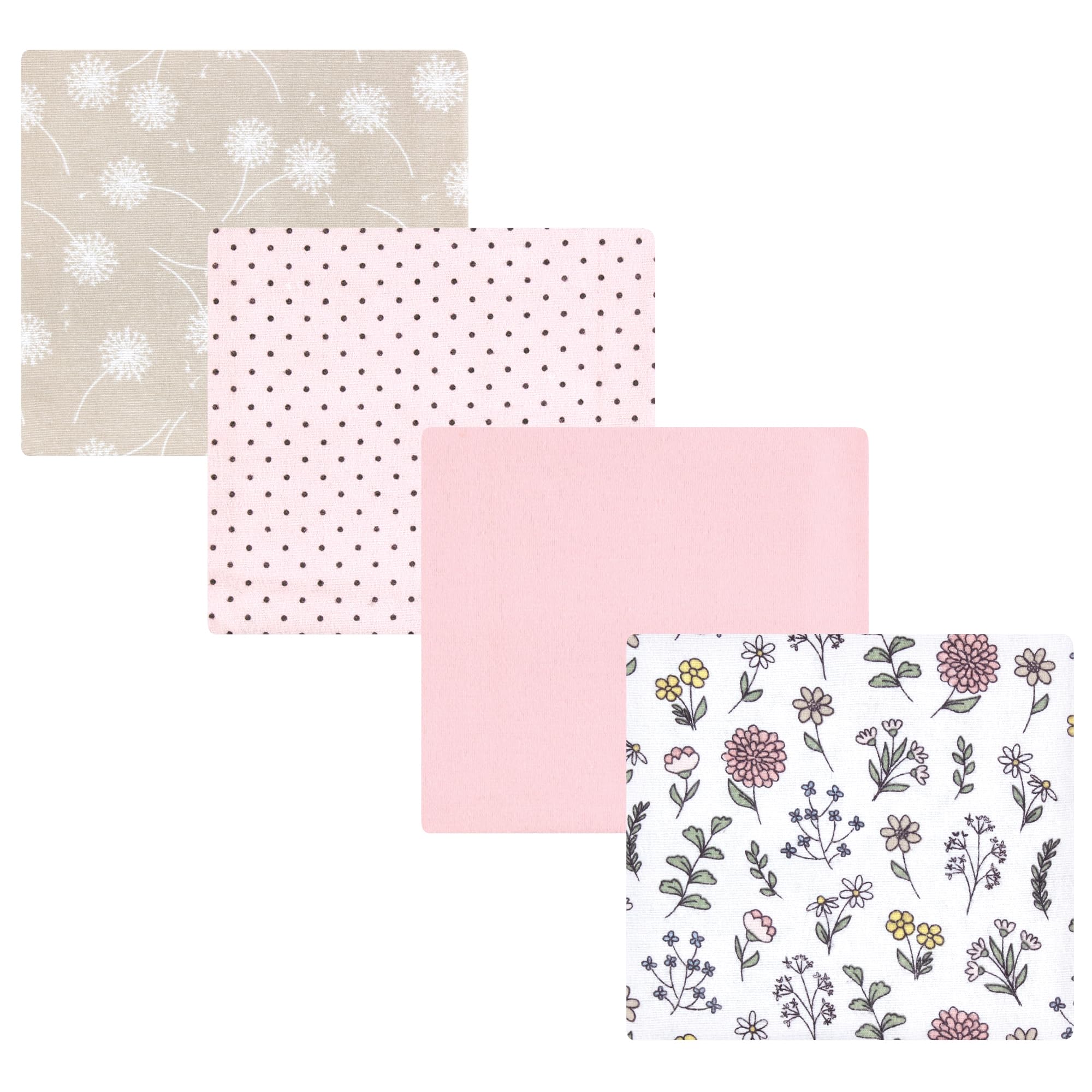 Hudson Baby Unisex Baby Cotton Flannel Receiving Blankets, Dandelion Wish, One Size