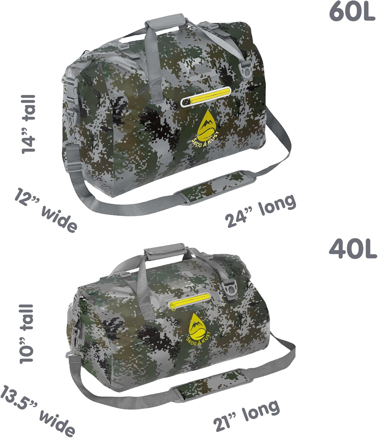 Skog Kust DuffelSak Waterproof Duffel Bag | 40L DigiCamo