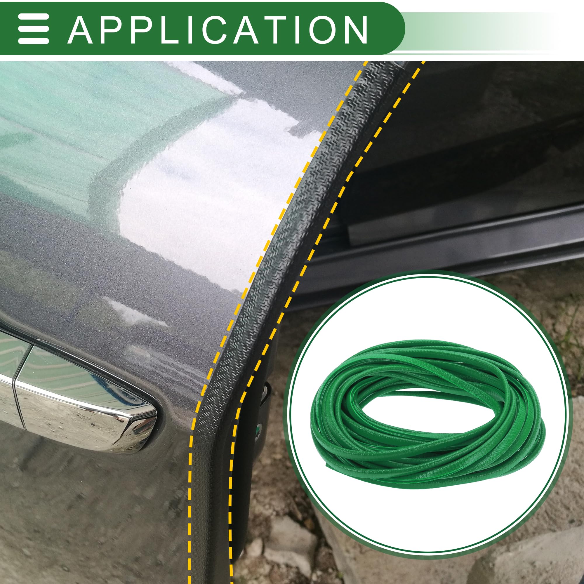 Motoforti U-Förmiger Türkratzschutz Grün 1pc Für Autos PVC Eisen