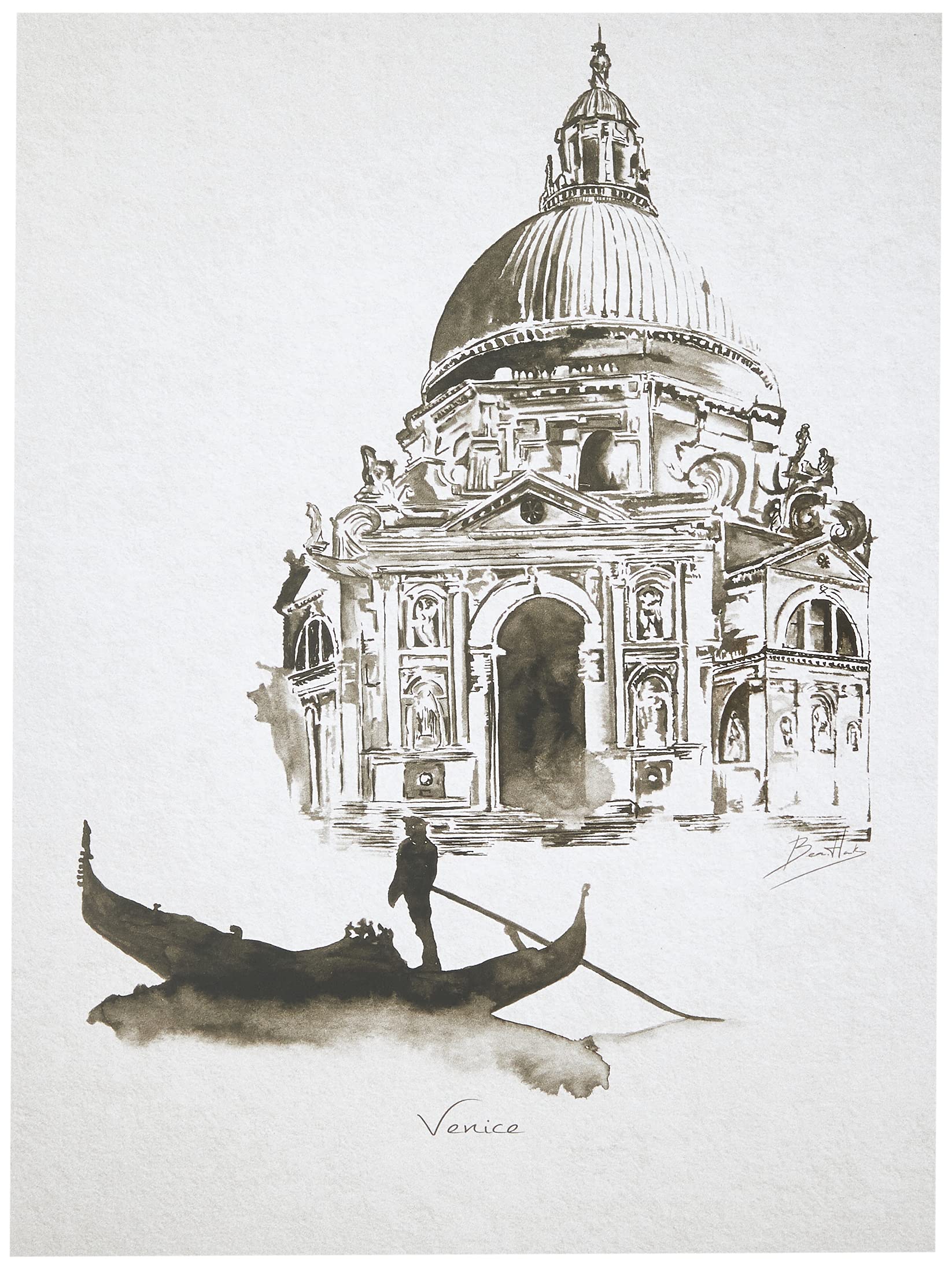 Venice City Decorative Picture 40 x 30 cm with LED