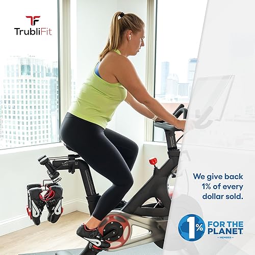 Miniatura 7 de TrubliFit Perchas metálicas de lujo para bicicleta Peloton, color negro, paquete de 2, acero inoxidable