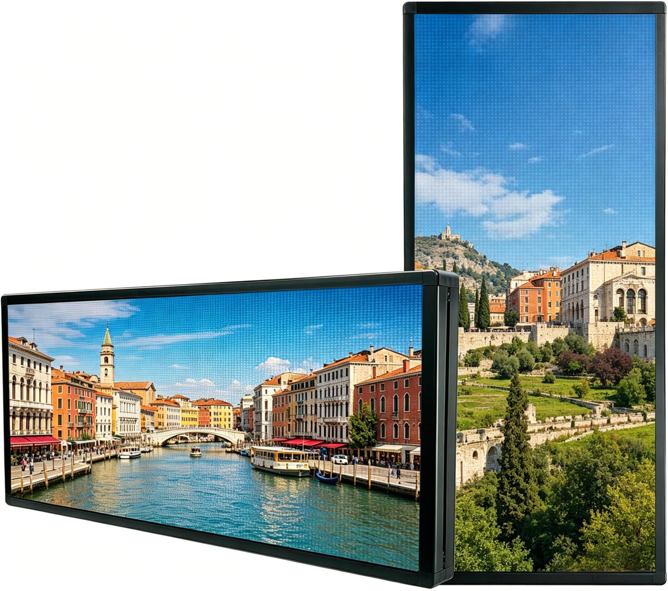 WANGYYDS 18.5/21.5/24 / 27/32 / 43 in Commercial Advertising Screen Digital Kiosk Video Player Digital Signage Display, Smart Split Screen for Restaurant, Advertising Media Player 18.5in