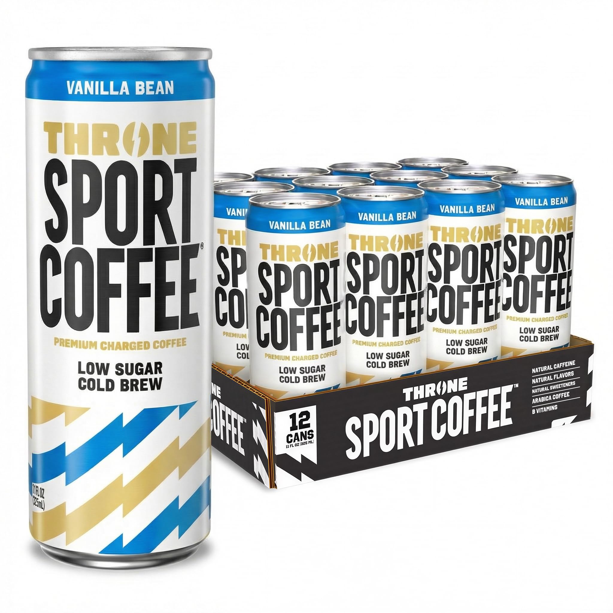 Amazon.com: Throne Sport Coffee Cold Brew – Low Sugar. 150mg