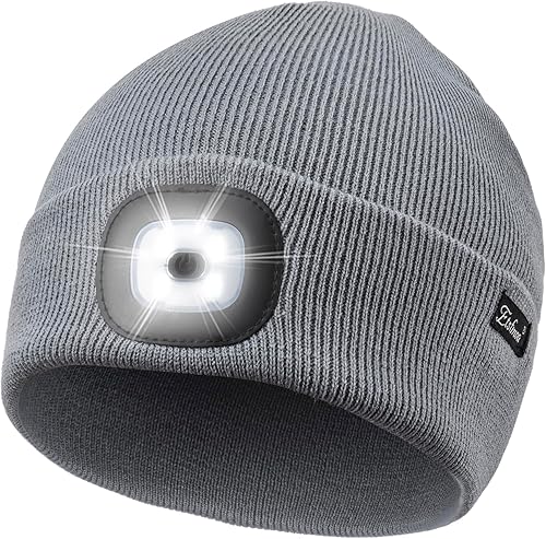 Miniatura 8 de Etsfmoa Gorro unisex con la luz, regalos para hombres, papá, padre, gorras recargables por USB