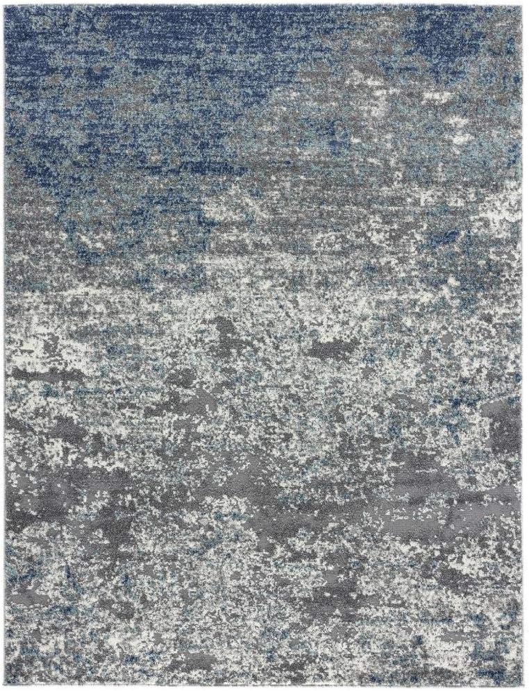 LUXE WEAVERS Euston Blue 5 x 7 Abstract Modern Area Rug