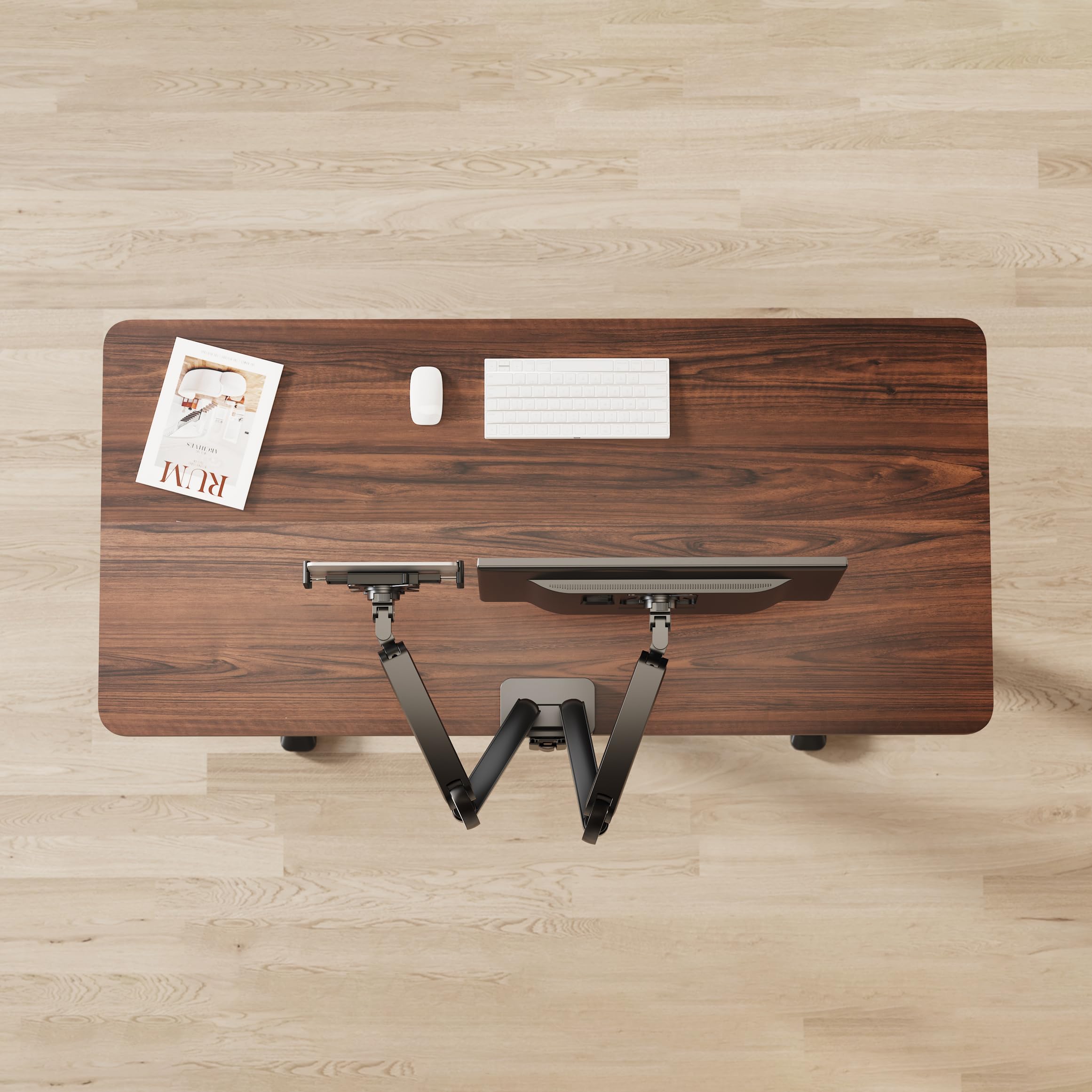 Logilink BP0204 - uchwyt zaciskowy do urządzeń 4,7-15" na ramionach monitora (VESA 75 x 75), kolor: czarny