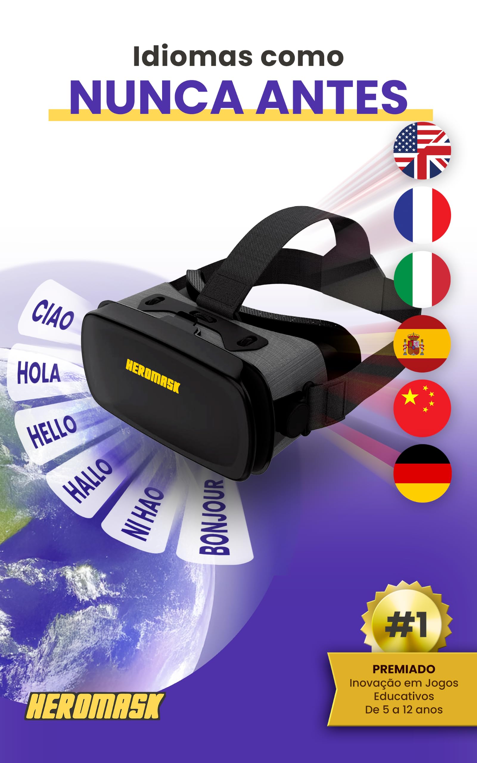 子*割様 VRヘッドセットとコントローラーセット Amazon | 5~12歳のお子様向けVRヘッドセット + 6つの言語を学ぶゲーム