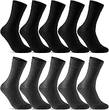 sockenkauf24 10 Paia di Calze Uomo Donna Calzini Lunghi Business Comode Cotone Traspiranti