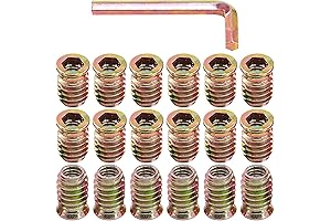 Glarks Threaded Inserts for Wood 5/16-18: Secure and Concealed Woodworking Solution